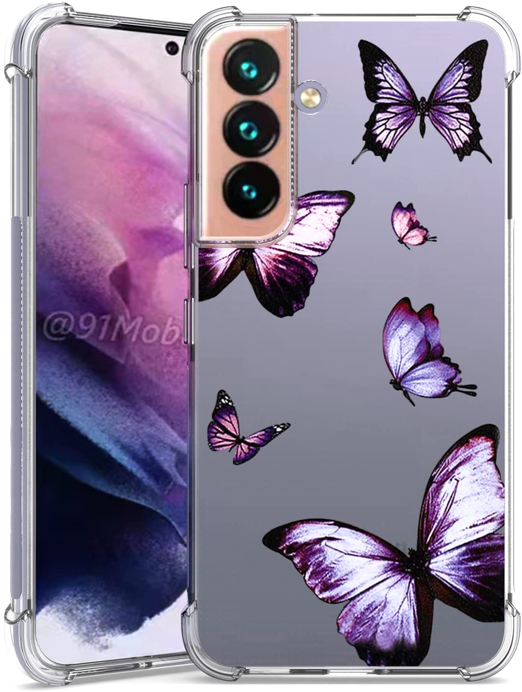 Samsung Galaxy S22 Ultra Shockproof Bumper Case - Heavy Duty Protection with Butterfly Design | Perfect for Outdoor Adventures, Travel & Daily Use