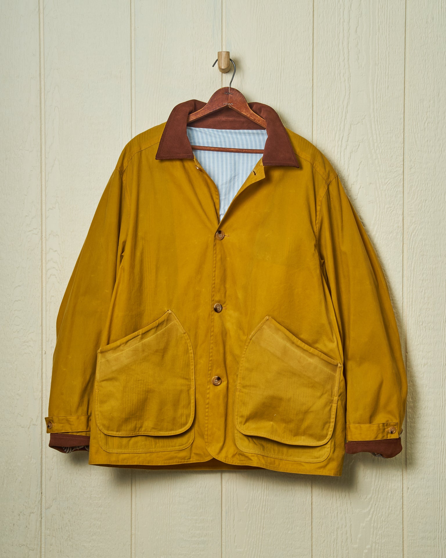 Gamekeeper Jacket - Goldenrod Waxed Canvas Outdoor Hunting Coat | Durable Water-Resistant Field Jacket for Hunting, Hiking & Camping