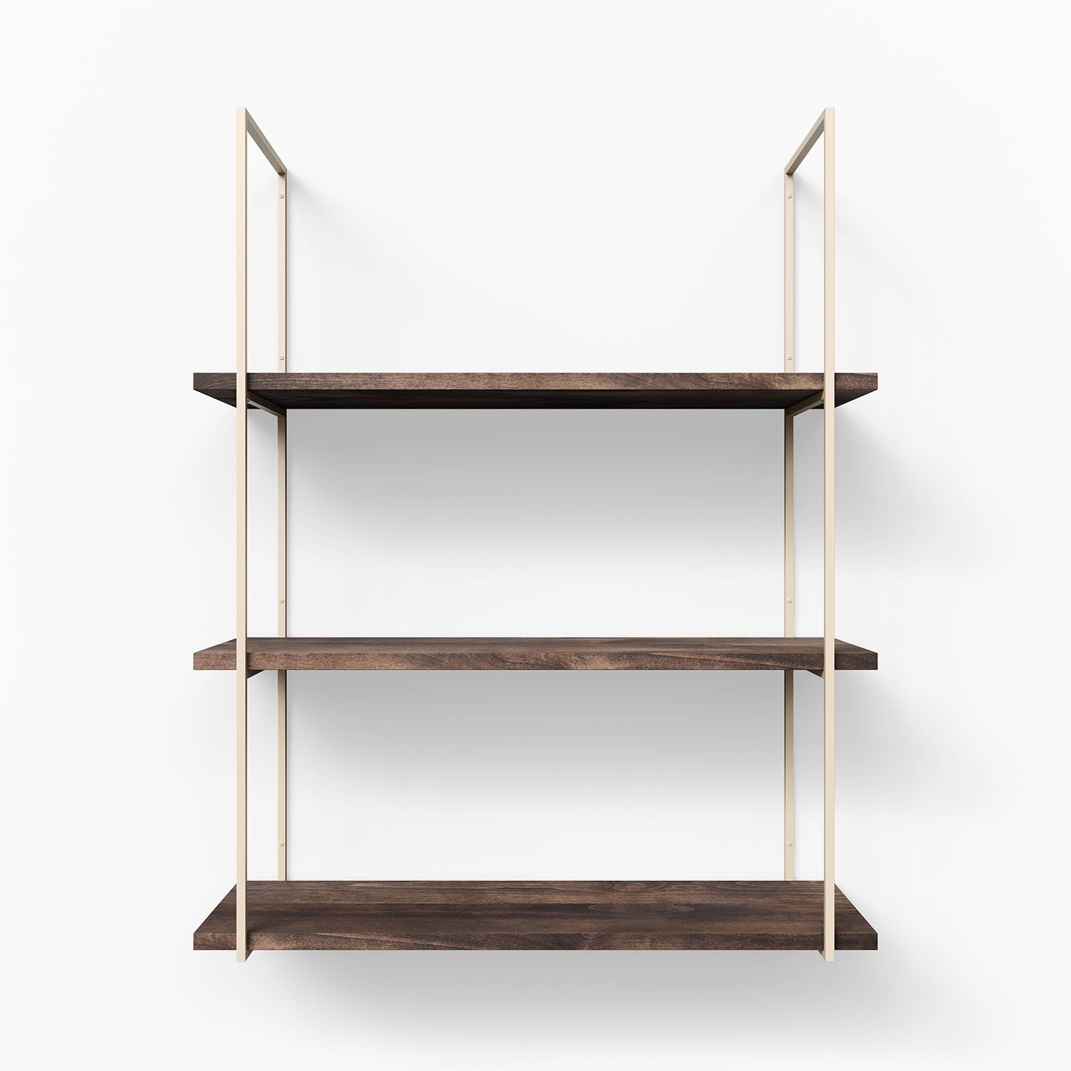Lloyd Espresso 3 Tiered Shelf - Rustic Wood Wall Mounted Storage Organizer for Kitchen, Bathroom & Office - Perfect for Spice Racks, Books & Decorative Display