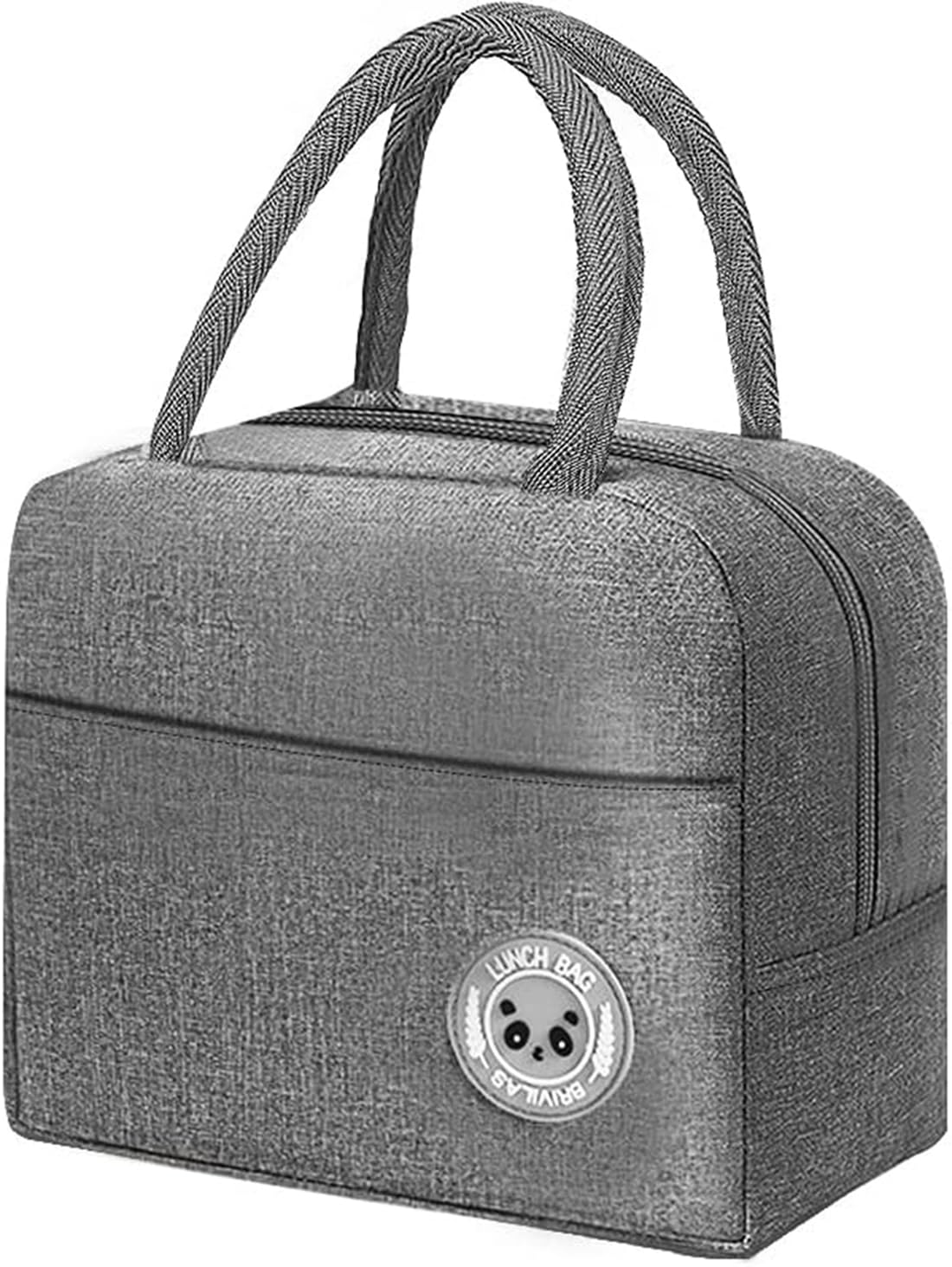 FowWelt Insulated Lunch Bag for Office, School & Travel - Grey Polyester Thermal Food Container | Perfect for Work, College & Picnics