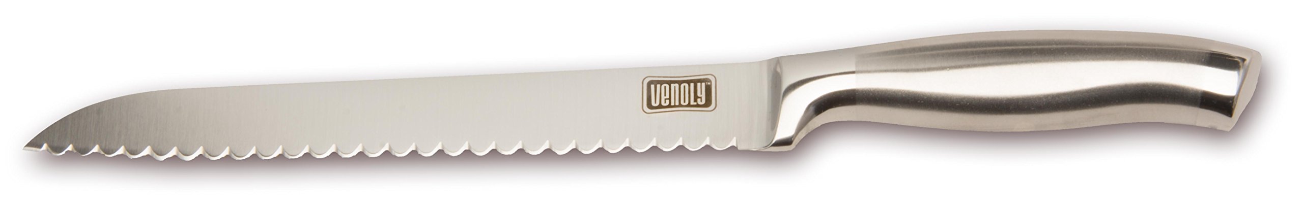 Professional 8-Inch Serrated Bread Knife - Ultra Sharp Stainless Steel Blade for Slicing Homemade Bread, Bagels, Cakes - Ergonomic Handle for Comfortable Use - Perfect for Bakeries, Kitchens & Gift Giving