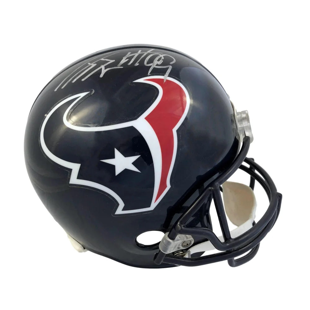 JJ Watt Autographed Houston Texans Full Size Helmet with JSA COA - Authentic NFL Collectible for Fans, Memorabilia Display & Sports Decor