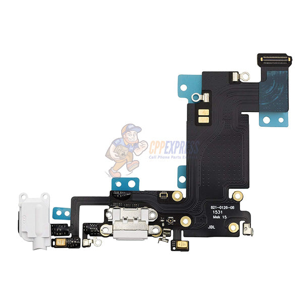 Original iPhone 6S Plus Charging Port Replacement - White - Compatible with iPhone 6S Plus - Fix Charging Issues - Perfect for DIY Repairs & Home Use