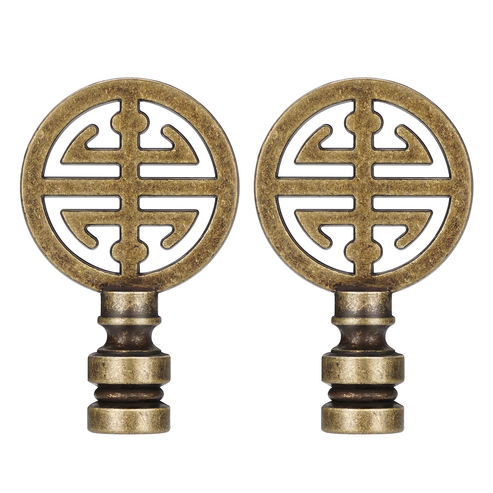 Canomo 2-Pack Antique Brass Oriental Lamp Finials - 2.16