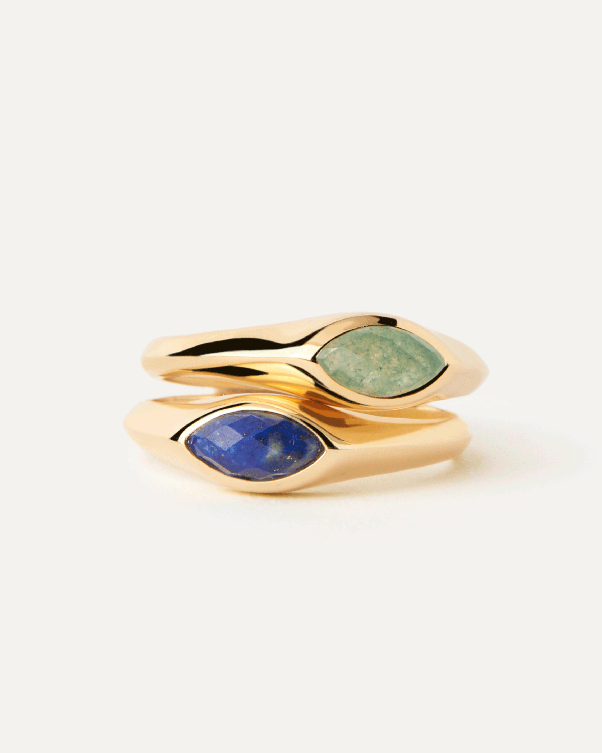 GRID 3 Nomad Lapis Lazuli Stamp Ring - Handmade Bohemian Jewelry for Women - Perfect for Festival, Travel & Boho Fashion Accessories