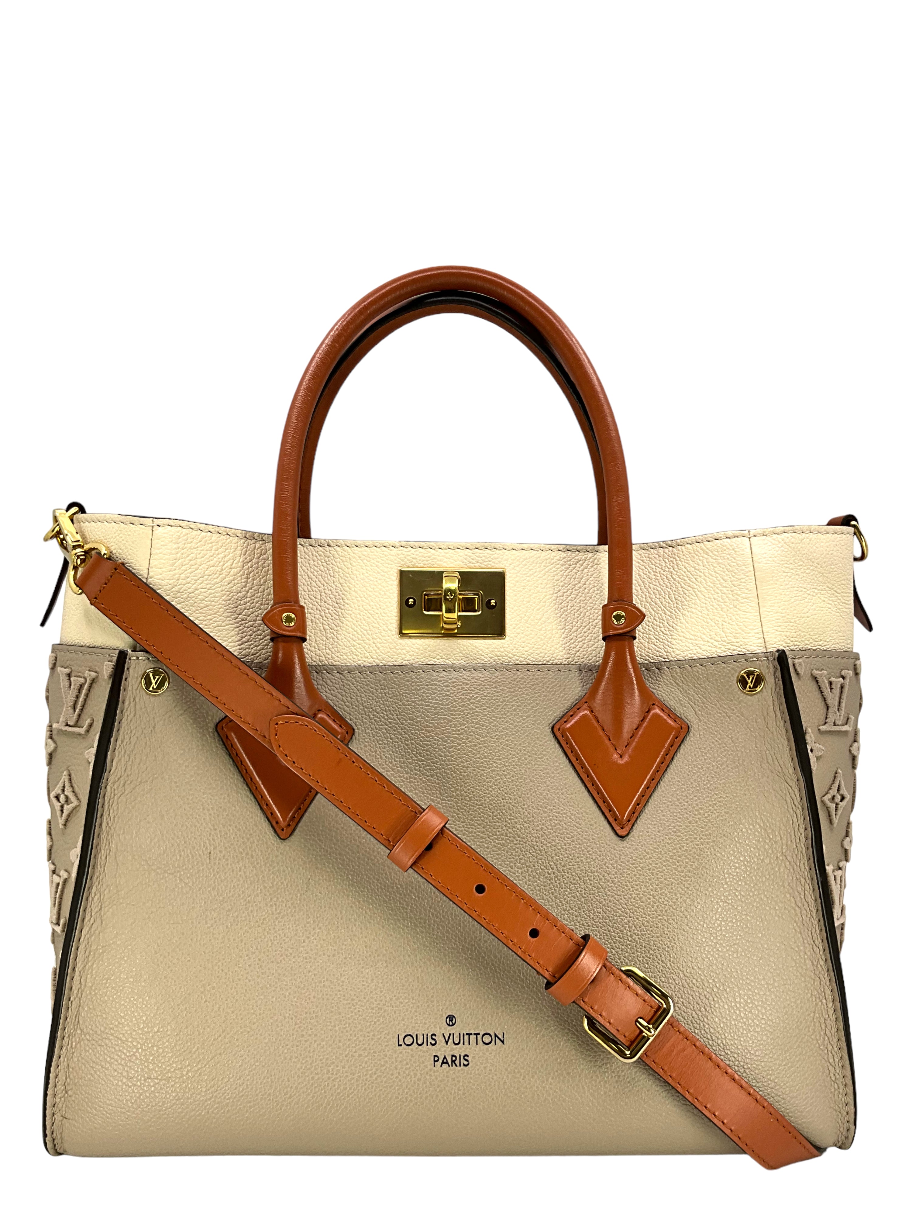 Authentic Louis Vuitton Monogram On My Side Bag - Genuine Calfskin Leather Crossbody Purse for Women | Perfect for Work, Travel & Evening Events