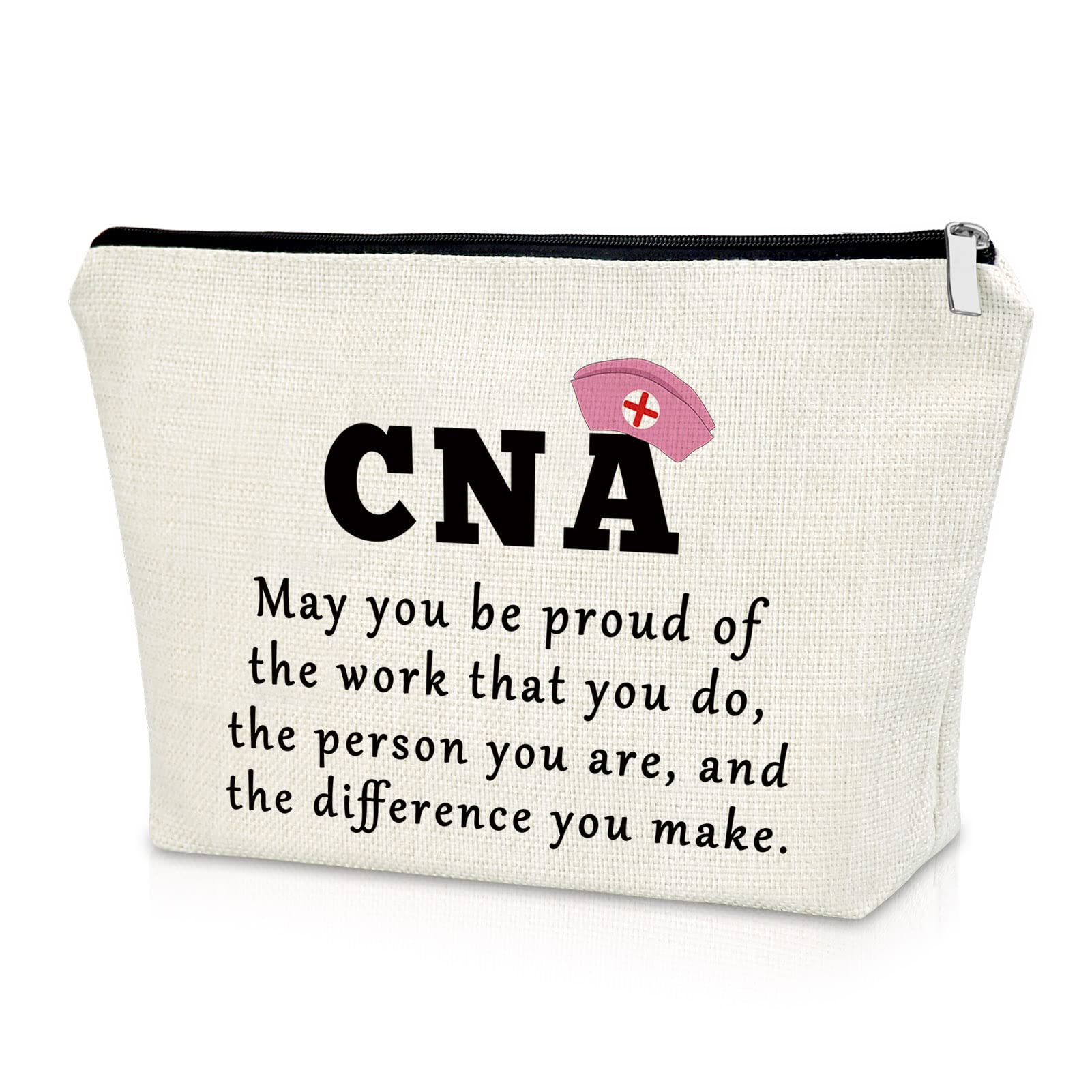 **Premium CNA Week Gifts - Makeup Bag for Certified Nursing Assistants | Nurse Practitioner Appreciation Gifts for Women | Cosmetic & Travel Organizer | Ideal for Nursing Graduation, Sister's Birthday & Christmas**    *Perfect for work, travel, or everyday use - a stylish and practical gift for healthcare professionals!*