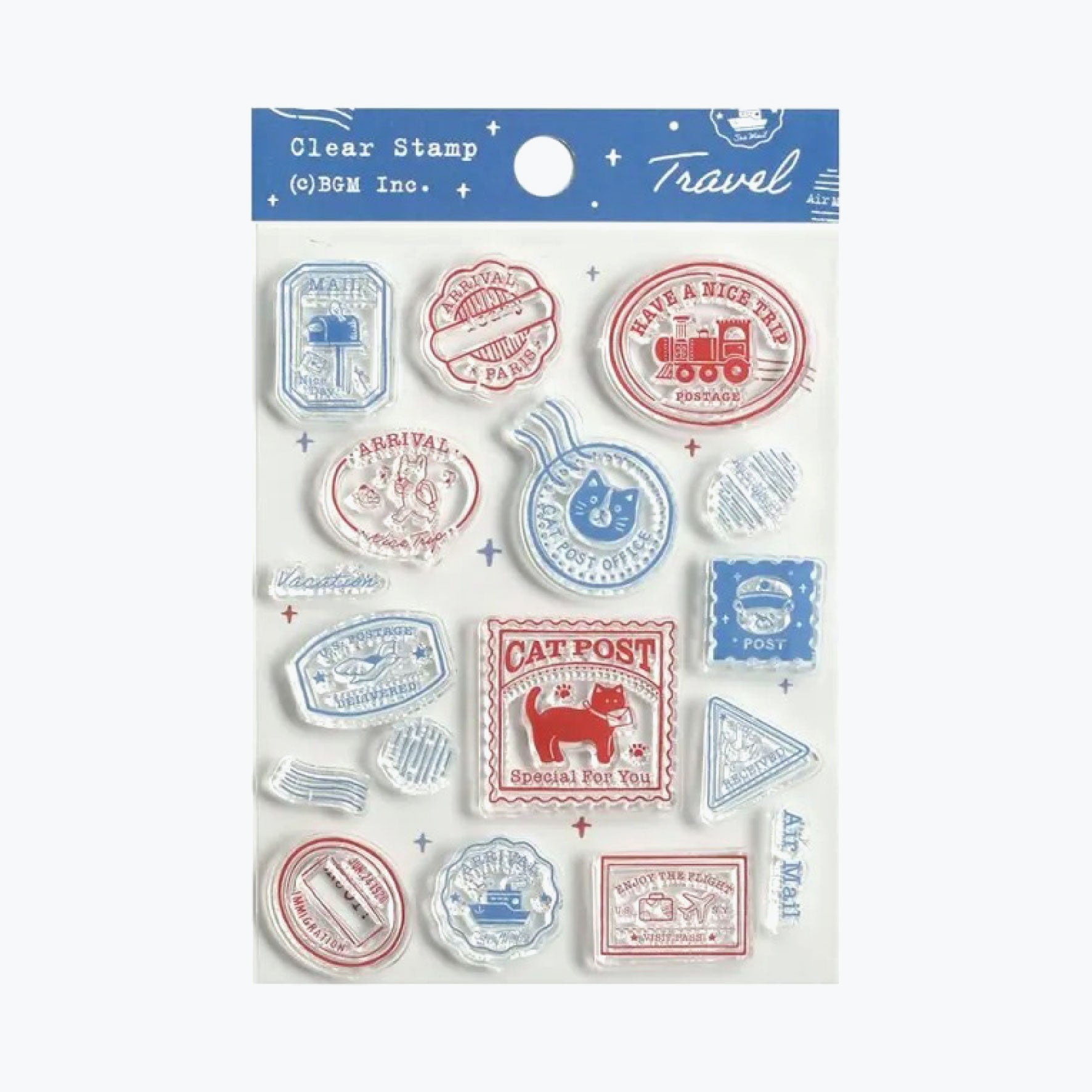 BGM Clear Travel Stamp - Self-Inking Passport Stamp for Collectors & Travel Enthusiasts | Perfect for Scrapbooking, Journaling & Souvenirs