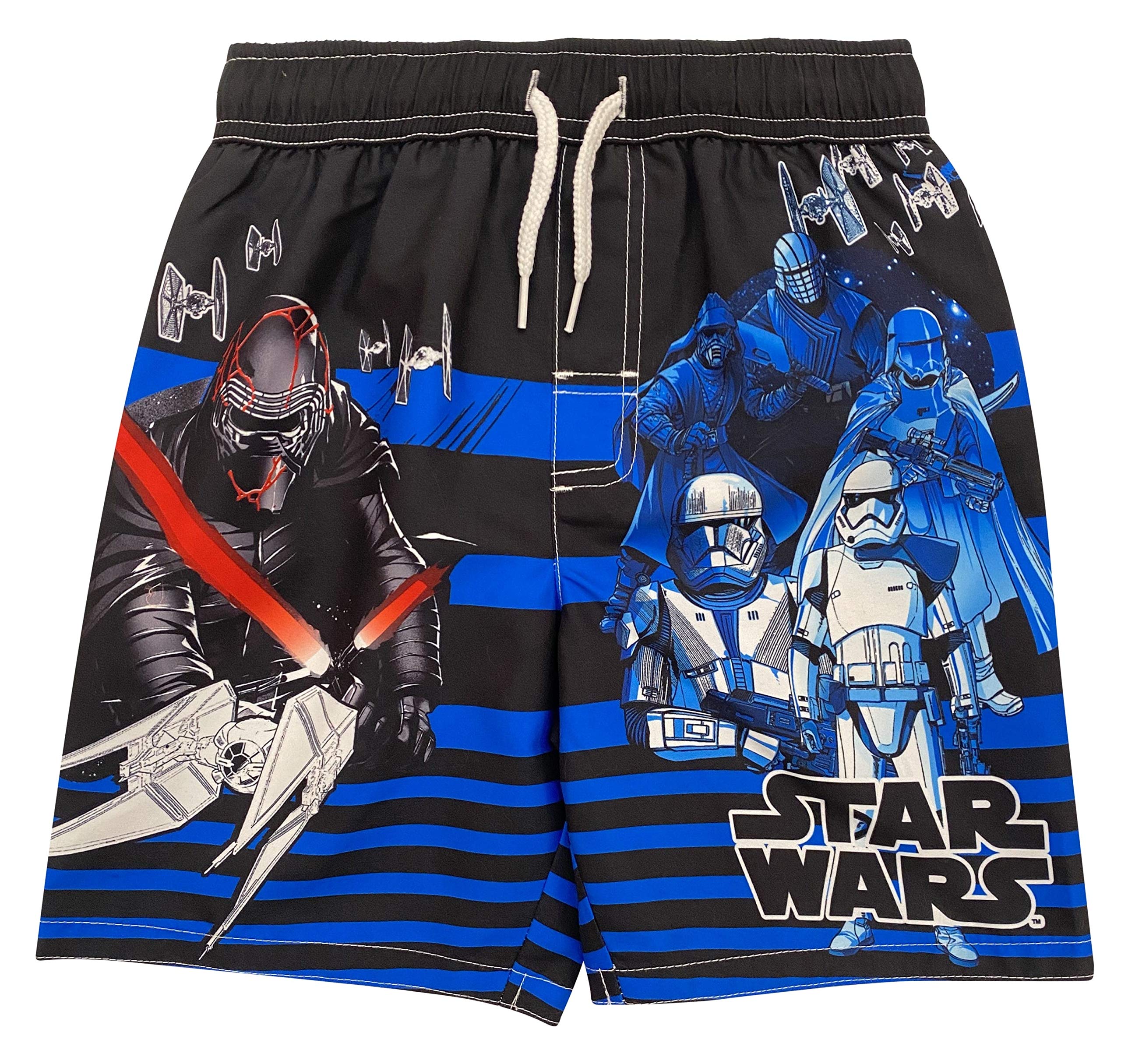 Marvel Star Wars Swim Trunks for Kids - Captain America Darth Vader Zombie Hedgehog Design - Quick Dry Swim Shorts for Toddler to Big Kid - Perfect for Pool, Beach & Summer Water Activities