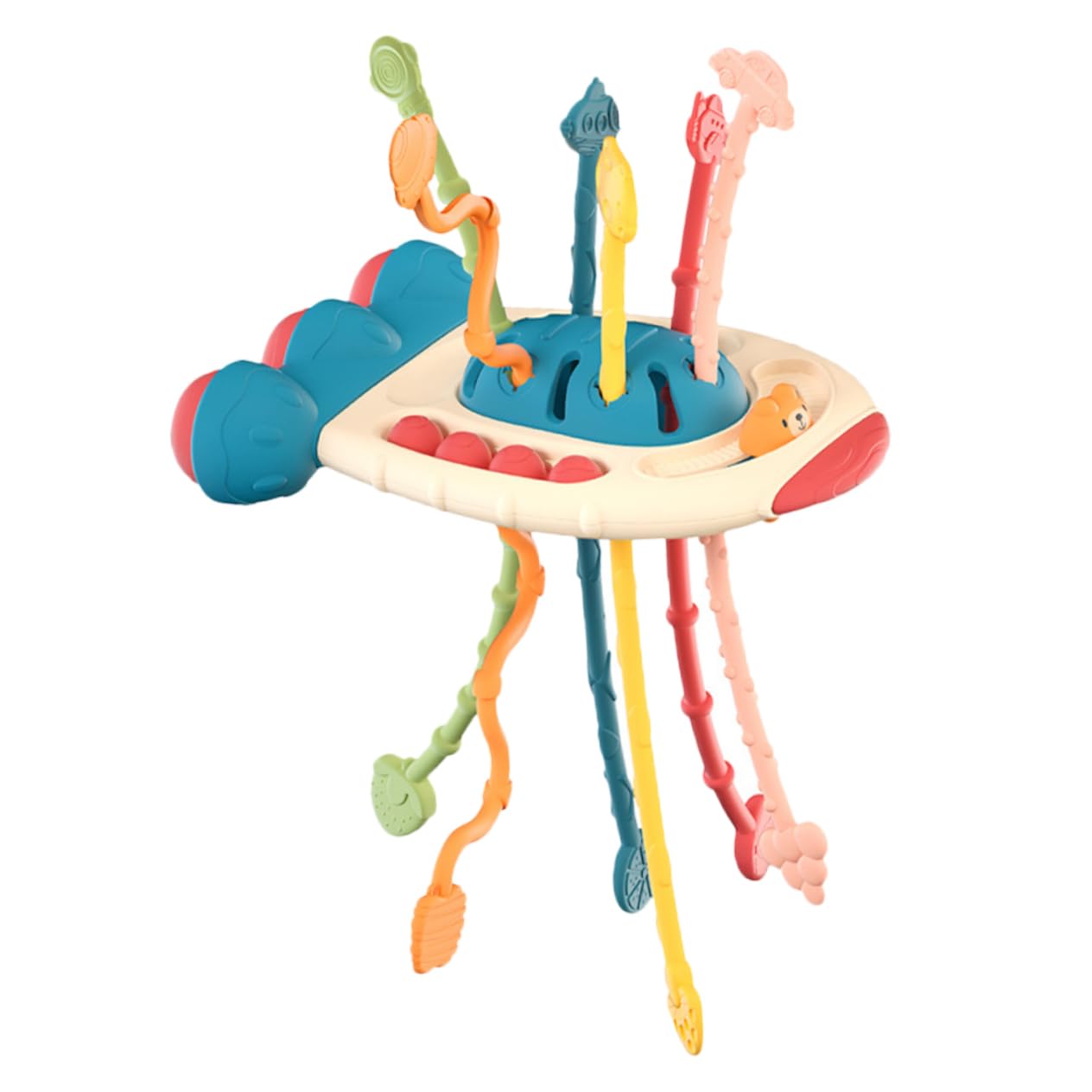 ERINGOGO 1 Set Sensory String Toys for Toddlers - Educational Travel Toys for Kids, Preschool Learning Puzzle Toys, BPA-Free Silicone & Plastic Baby Teether - Perfect for Airplane, Car Rides & Sensory Development
