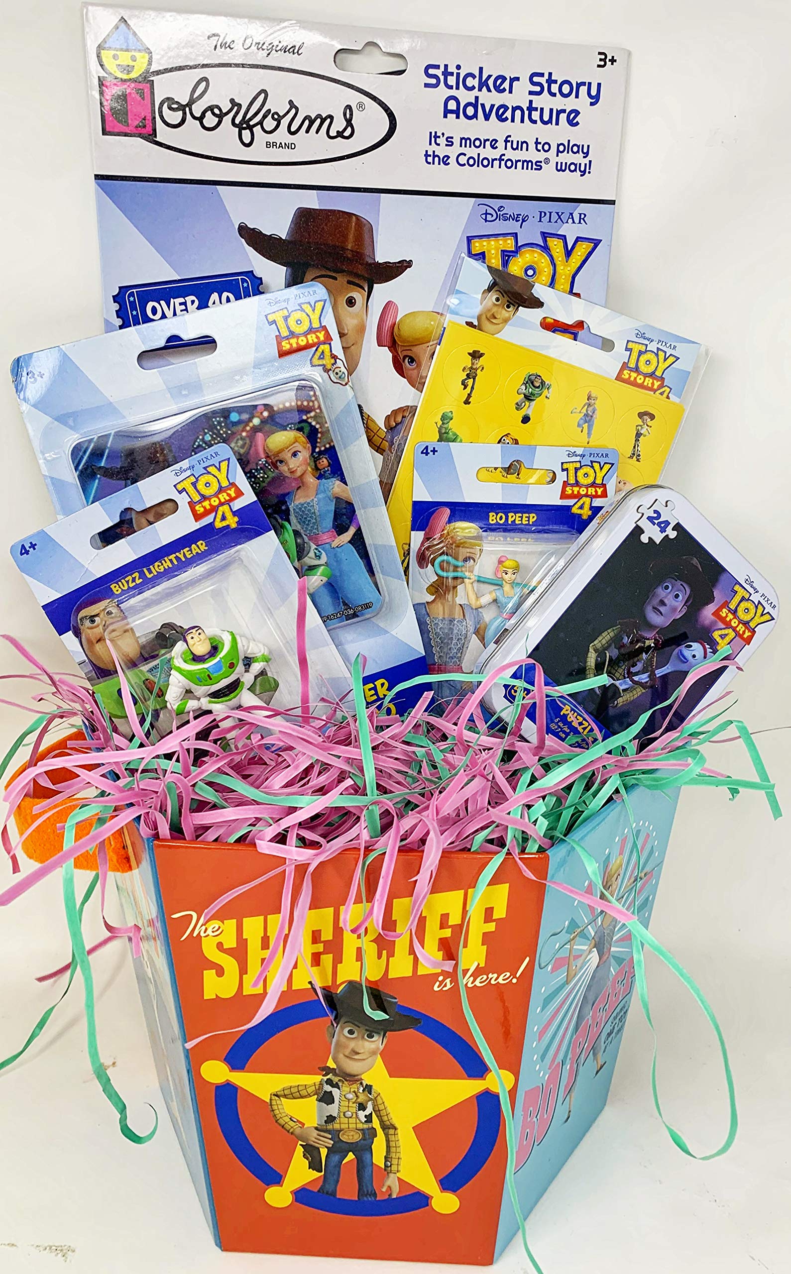 Easter Basket DIY Kit - Toddler Toy Story Themed Candy Filled Eggs for Kids Boys & Girls - Birthday Party Favors, Valentine’s Day Decorations & Get Well Gifts - Includes Stuffed Plush Toys & Fun Activities (Bundle BCL tm) - Perfect for Easter Celebrations, Birthday Parties & Holiday Gift Giving