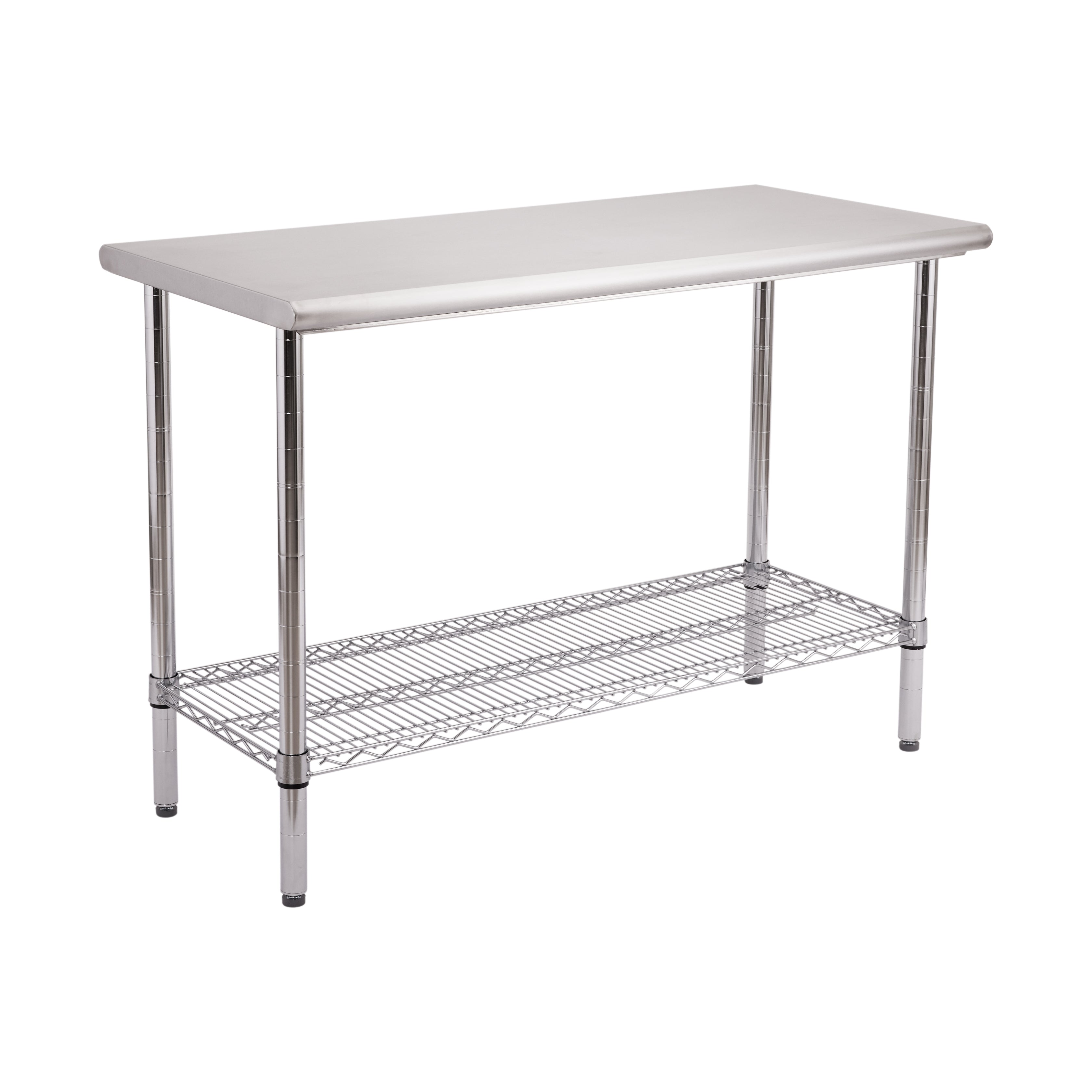 Premium NSF-Certified Stainless Steel Work Table - Heavy Duty Commercial Kitchen Workstation for Restaurants, Bakeries & Food Prep Areas