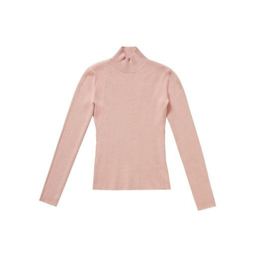 Zaikamoya Women's High Neck Candy Pink Sweater - Soft & Cozy Winter Pullover for Casual Outfits & Date Nights