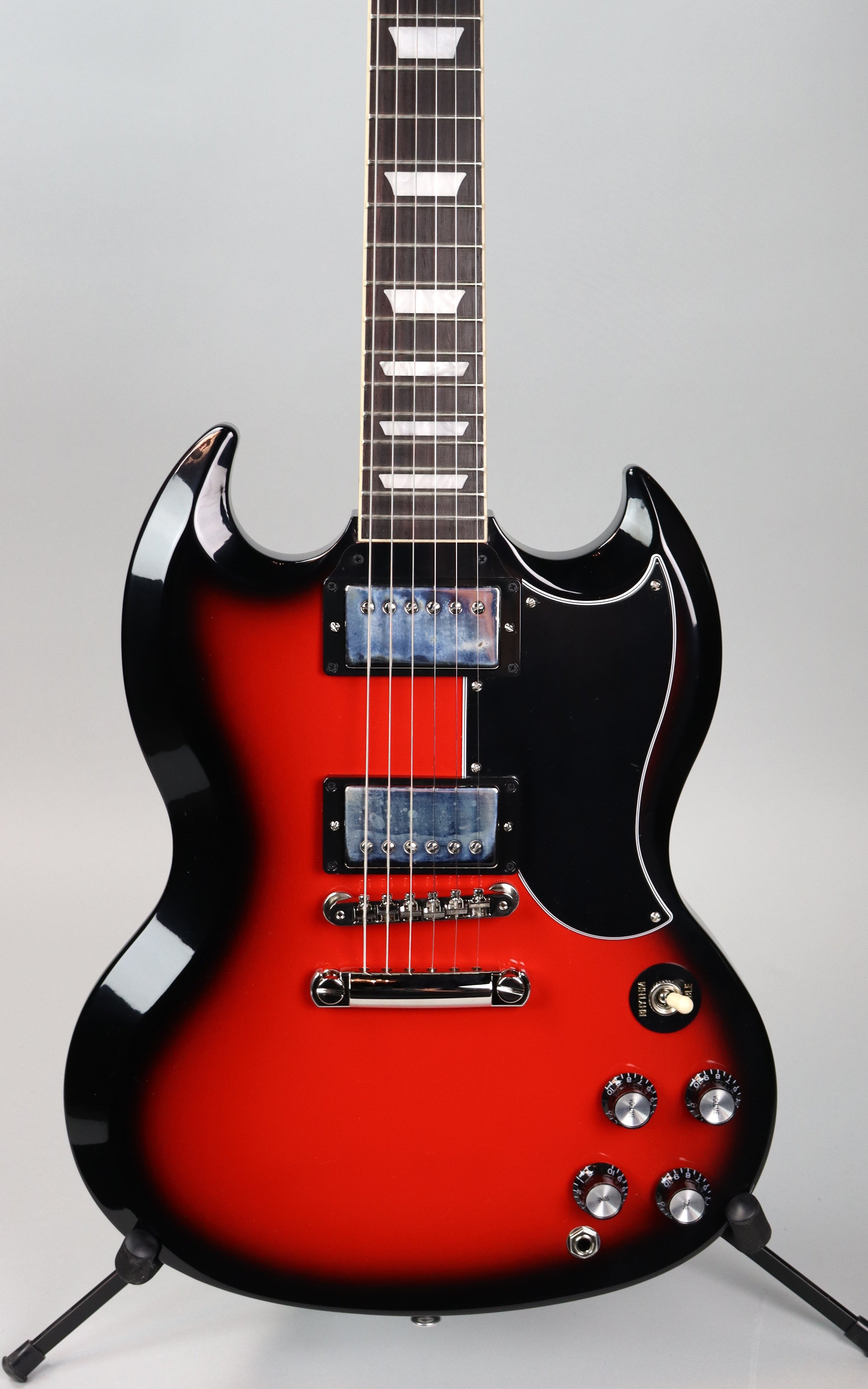 Gibson SG Standard '61 Electric Guitar - Cardinal Red Burst Finish | Vintage-Inspired Design for Rock, Blues & Stage Performance
