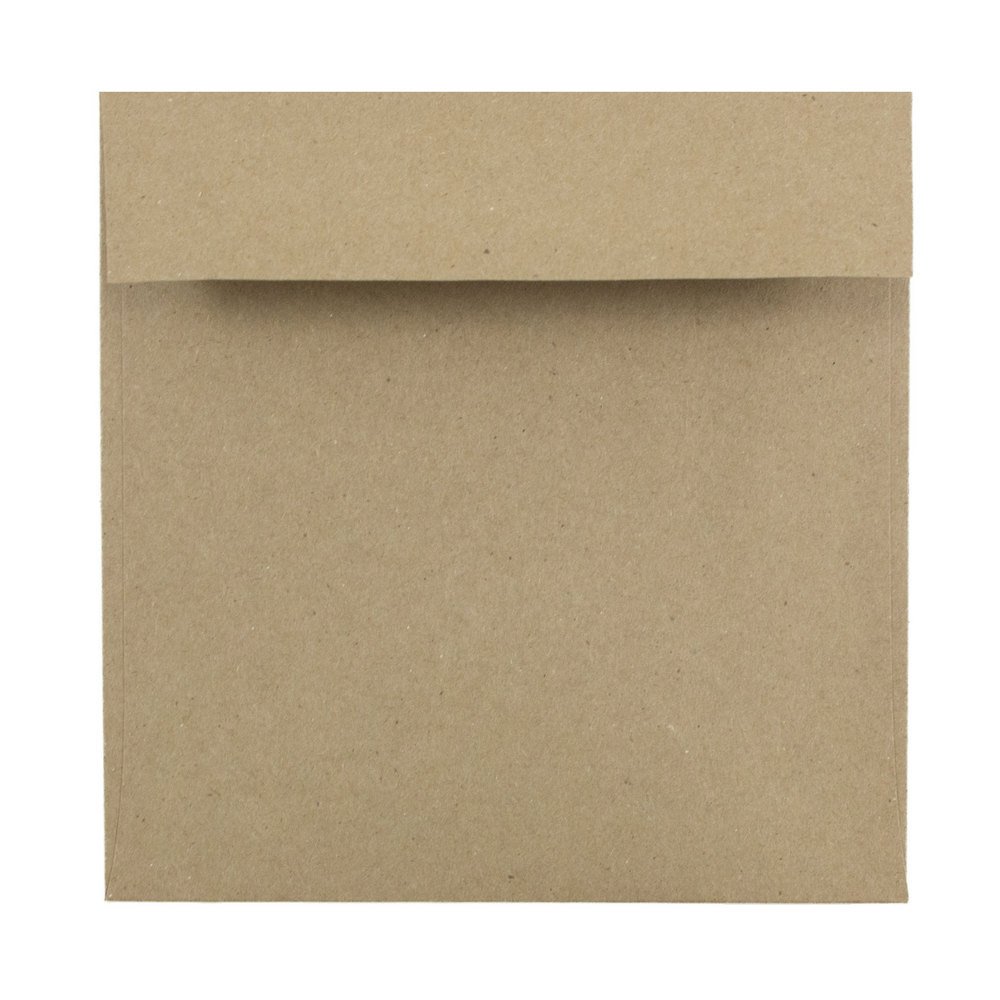 Premium 6x6 Square Invitation Envelopes - 50 Pack Brown Kraft Paper Bags for Wedding, Birthday & Party Invitations - Eco-Friendly Stationery for Greeting Cards & Special Events