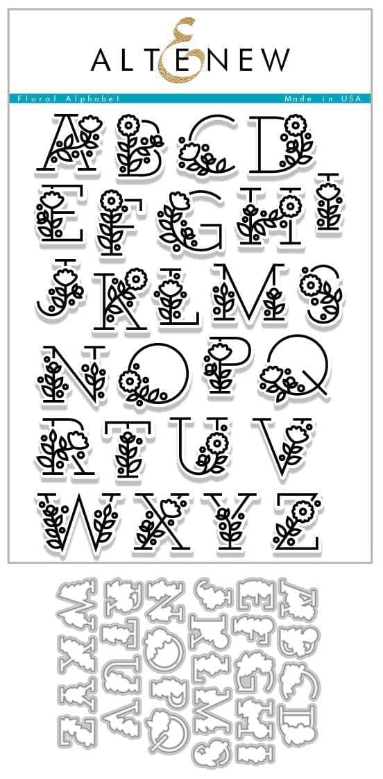 Floral Alphabet Letters - Decorative Floral Font for DIY Crafts, Wedding Invitations & Home Decor