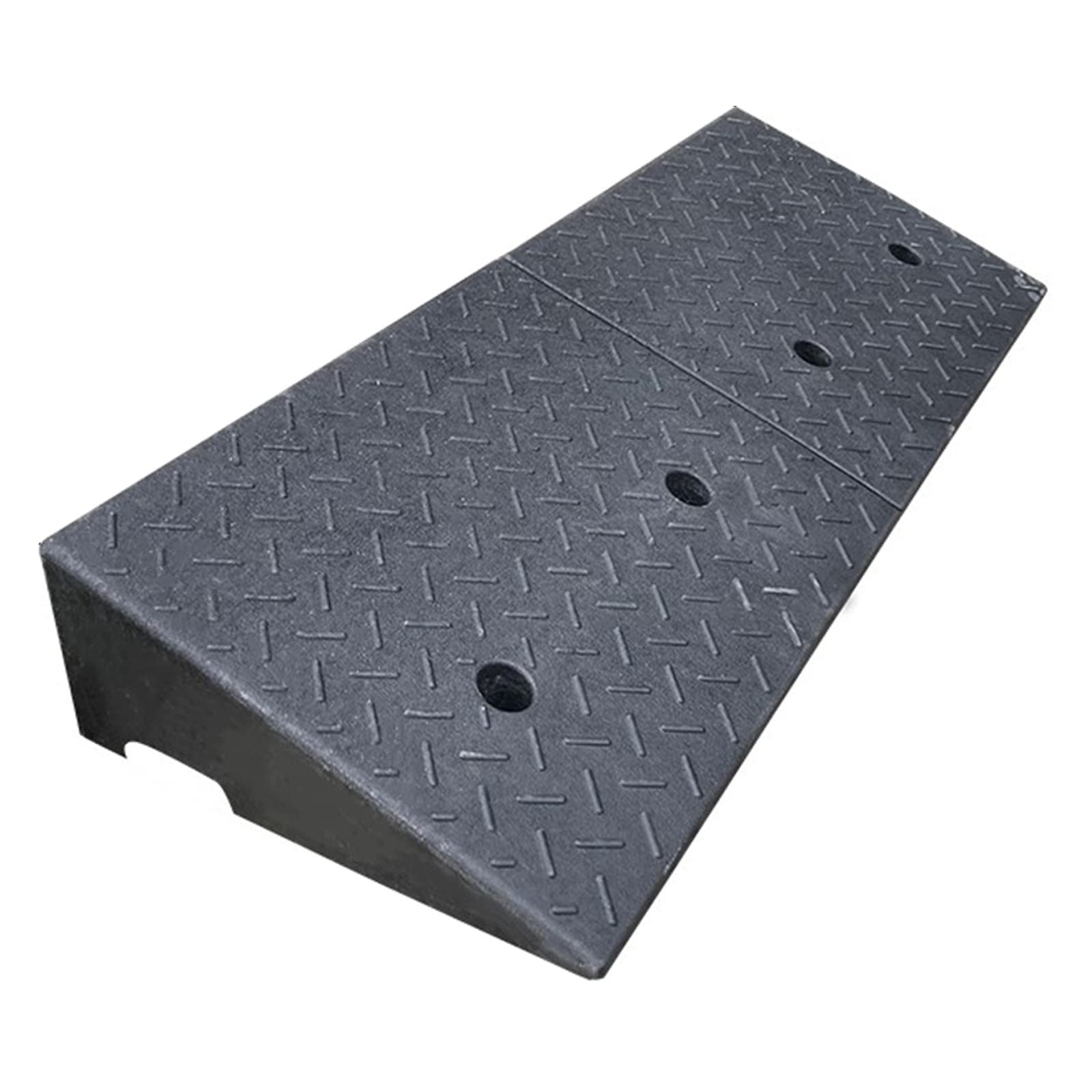 Heavy Duty PVC Plastic Portable Curb Ramps - Lightweight Threshold Ramp for Driveway, Sidewalk, Motorcycle, Car, Truck, Scooter & Bike - Perfect for Home, Garage & Mobility Access (Black)