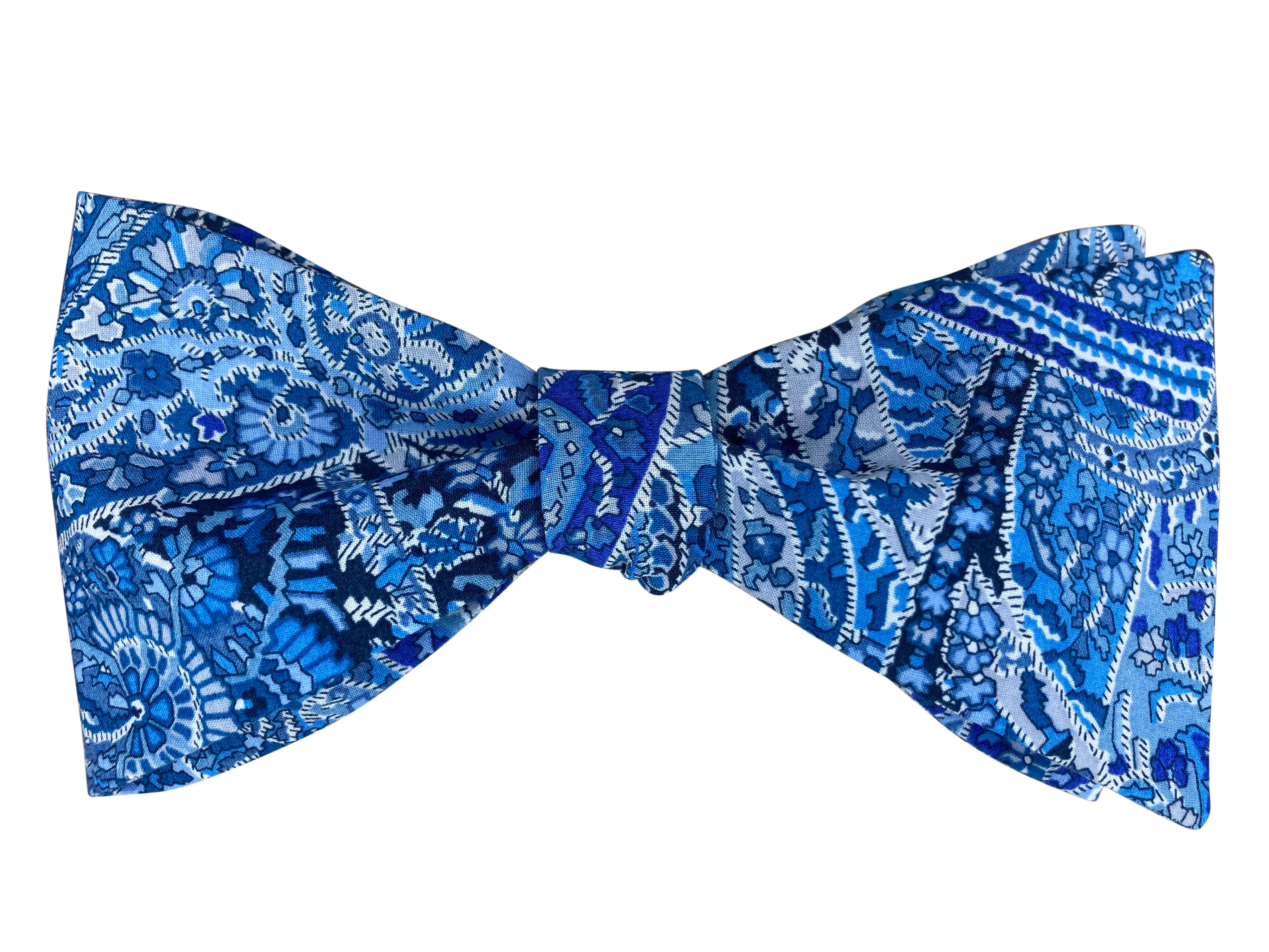 Elegant Bright Blue Paisley Bow Tie for Men - Stylish Formal & Wedding Accessory - Perfect for Prom, Tuxedo & Special Occasions