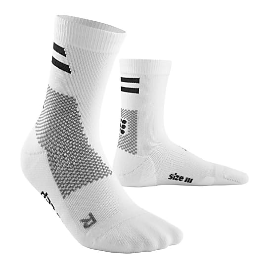 CEP Unisex Mid-Cut Training Socks - White | Performance Athletic Socks for Running, Gym & Sports | Moisture-Wicking & Breathable Design