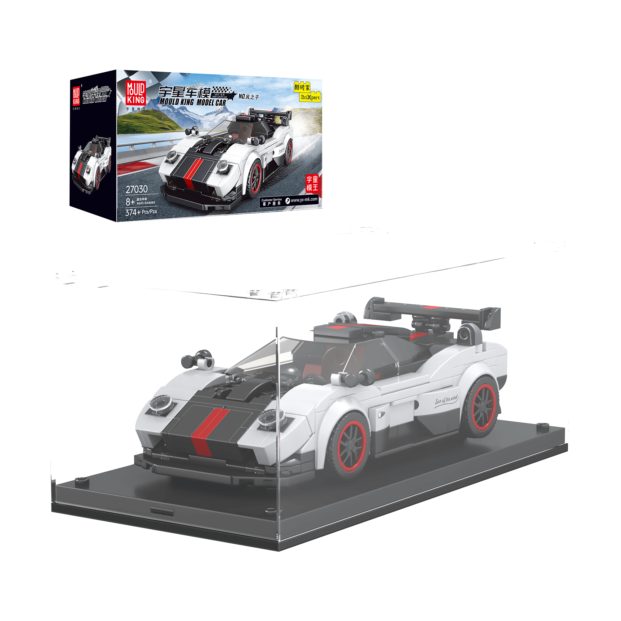 Mould King 27030 Zoda Sports Car Model Building Kit - 374 PCS STEM Toy for Kids & Adults | Perfect for Creative Play, DIY Projects & Collectors | Great Gift for Car Lovers & Model Enthusiasts