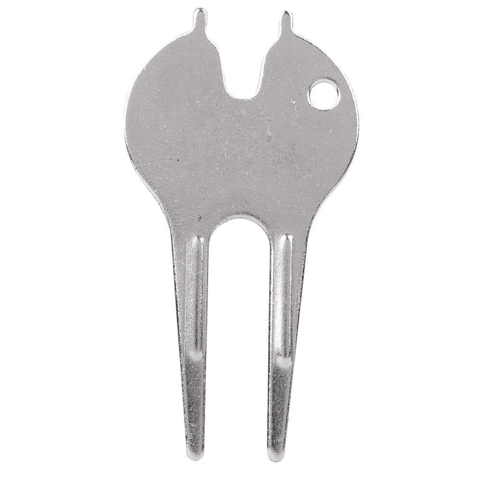 14g Metal Golf Divot Tool with Round Head - Portable Spike for Repairing Course Grass & Lawn - Perfect for Golfers & Club Maintenance