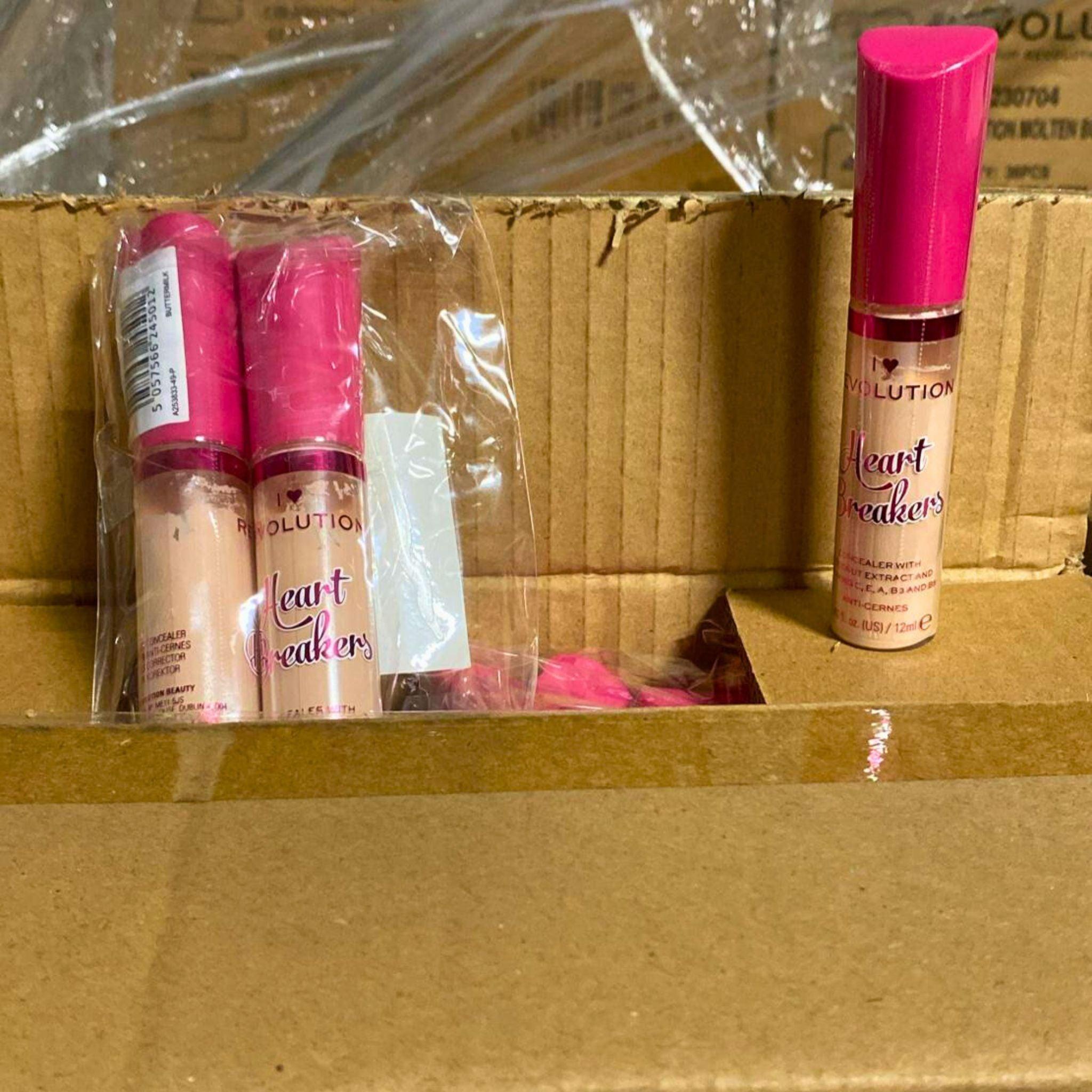I Heart Revolution Heart Breakers ButterMilk Concealer with Coconut Extract & Vitamins C, E, A, B3 & B5 - 0.40 oz (30 Pcs Lot) - Full Coverage, Hydrating & Brightening Under Eye Concealer for Dark Circles & Blemishes - Perfect for Daily Makeup, Photo Shoots & Special Occasions