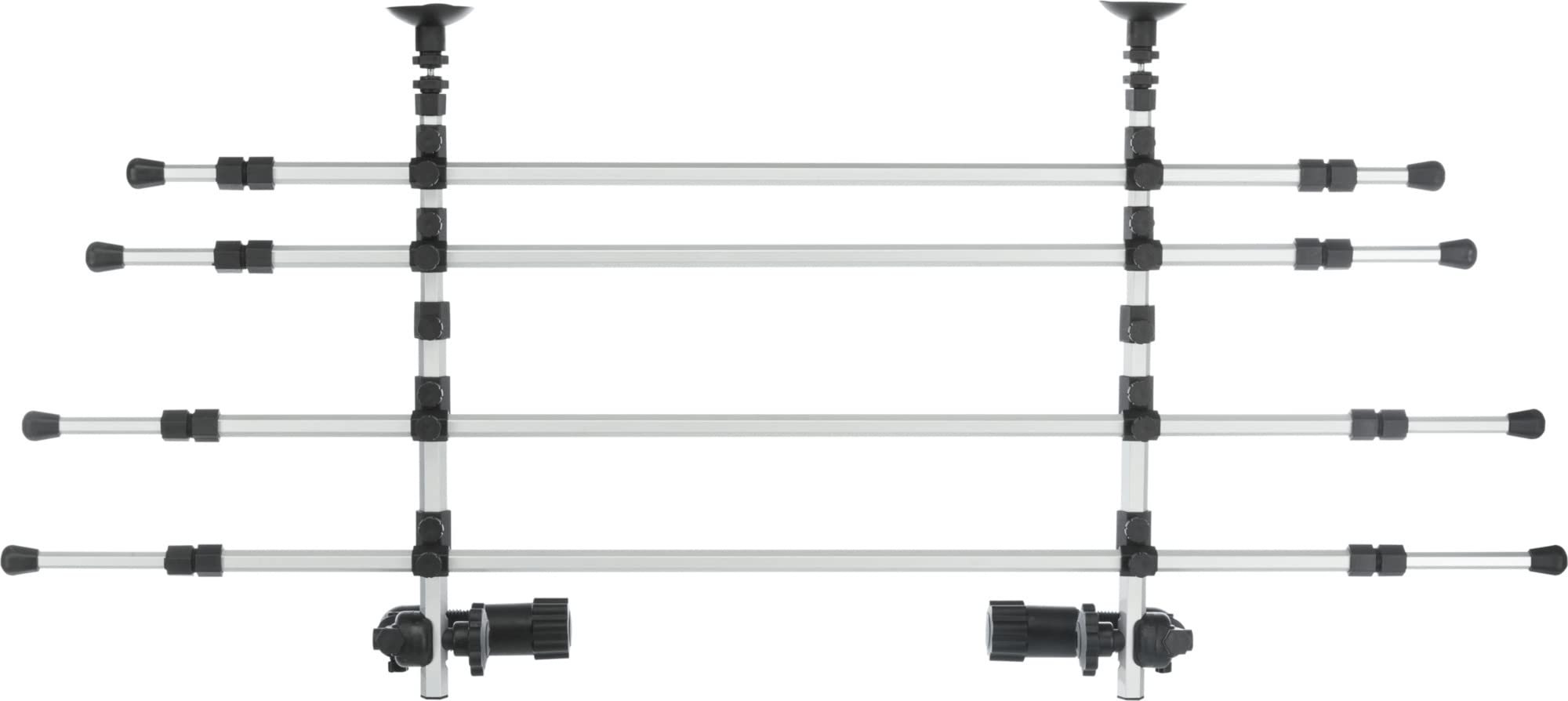 TRIXIE Adjustable Expandable Aluminum Pet Barrier for Cars & SUVs - Medium Size, Silver/Black - Perfect for Safe Dog Travel & Vehicle Protection