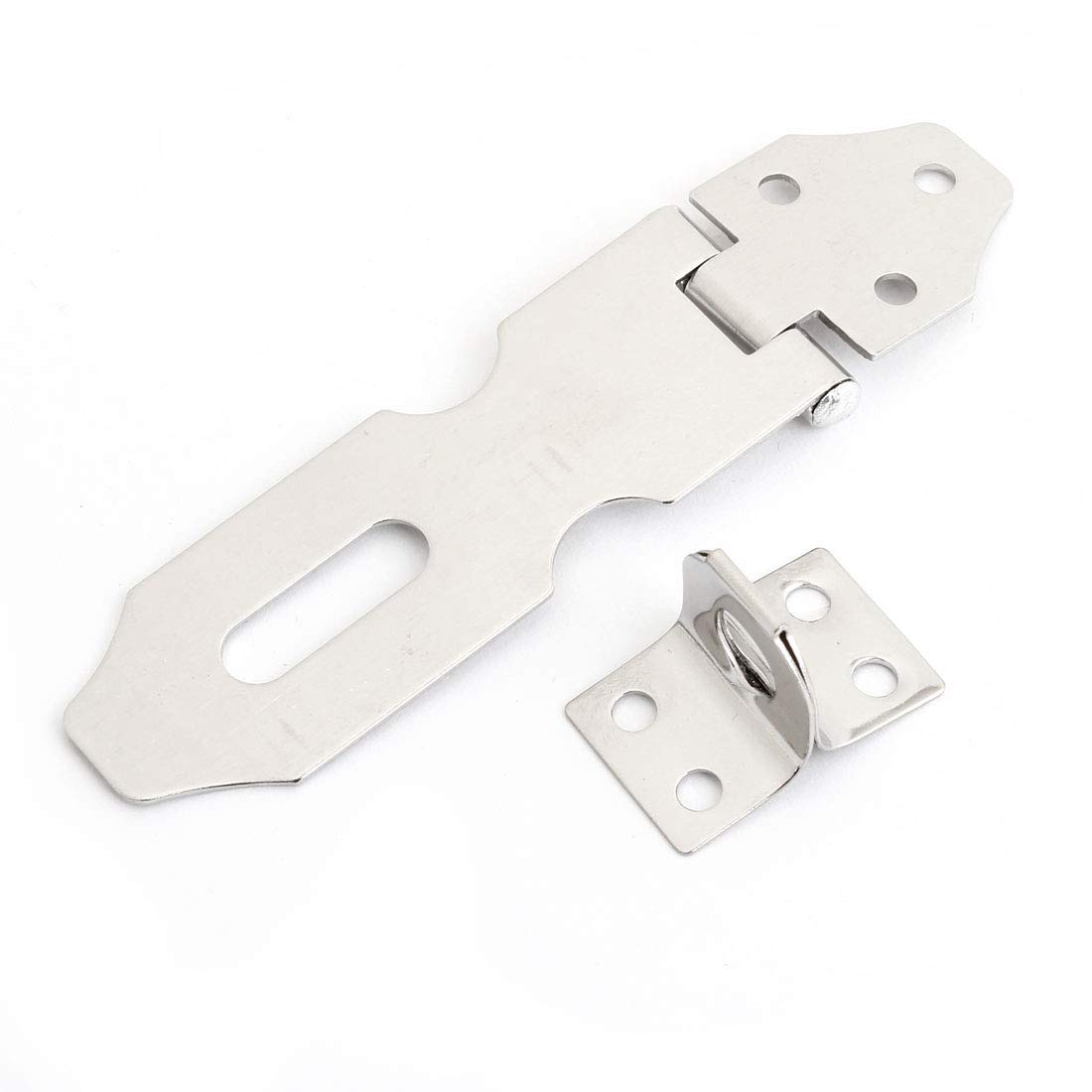 IIVVERR Heavy Duty Padlock for Doors & Cabinets - Metal Hasp Staple with Screws - Secure Storage, Lockers, Toolboxes & Outdoor Gates