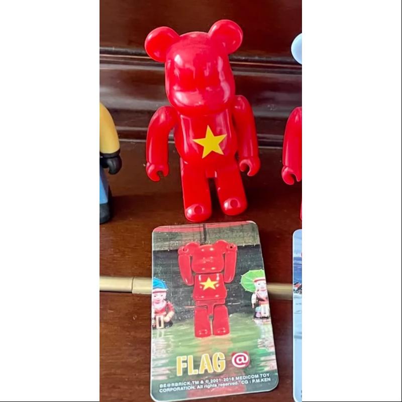 Bearbrick Series 37 FLAG Vietnam 100% Collectible Vinyl Art Toy - Limited Edition Designer Figure for Display & Investment | Perfect for Home Decor, Office Collection, and Gift Giving