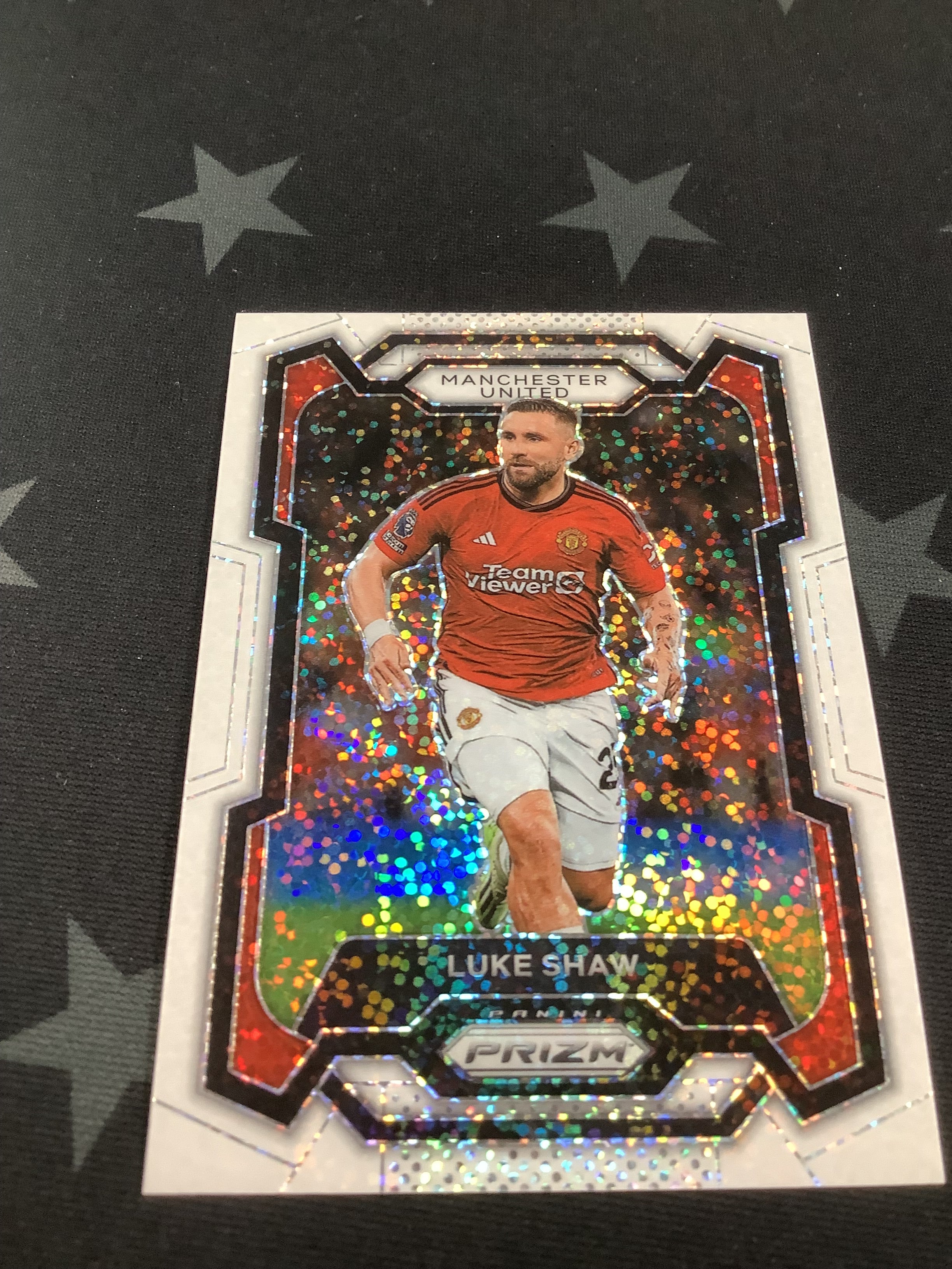2023-24 Panini Prizm Premier League Soccer Luke Shaw White Prizm Manchester United #49 - Perfect for Soccer Collectors & Fans