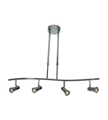 4-Light Dimmable LED Pendant Light Fixture - Brushed Steel Finish, Modern Ceiling Lighting for Kitchen Island, Dining Room & Living Room