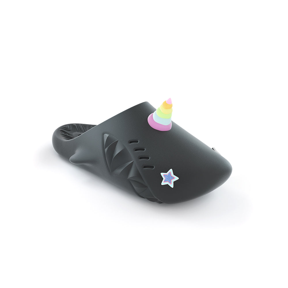 Sharkicks Pro Mule Slippers for Women - Unicorn Design with Blue Star Eyes - Cozy House Shoes for Indoor & Outdoor Wear - Perfect Gift for Kids, Teens and Adults