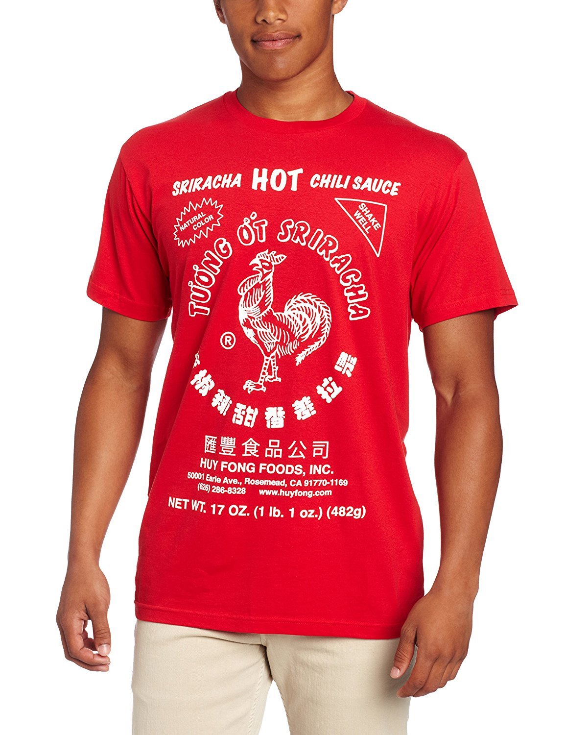 Sriracha Hot Chili Sauce Graphic T-Shirt for Men - Spicy Food Lover Tee - Casual Wear for Parties, Gifts & Everyday Outfits