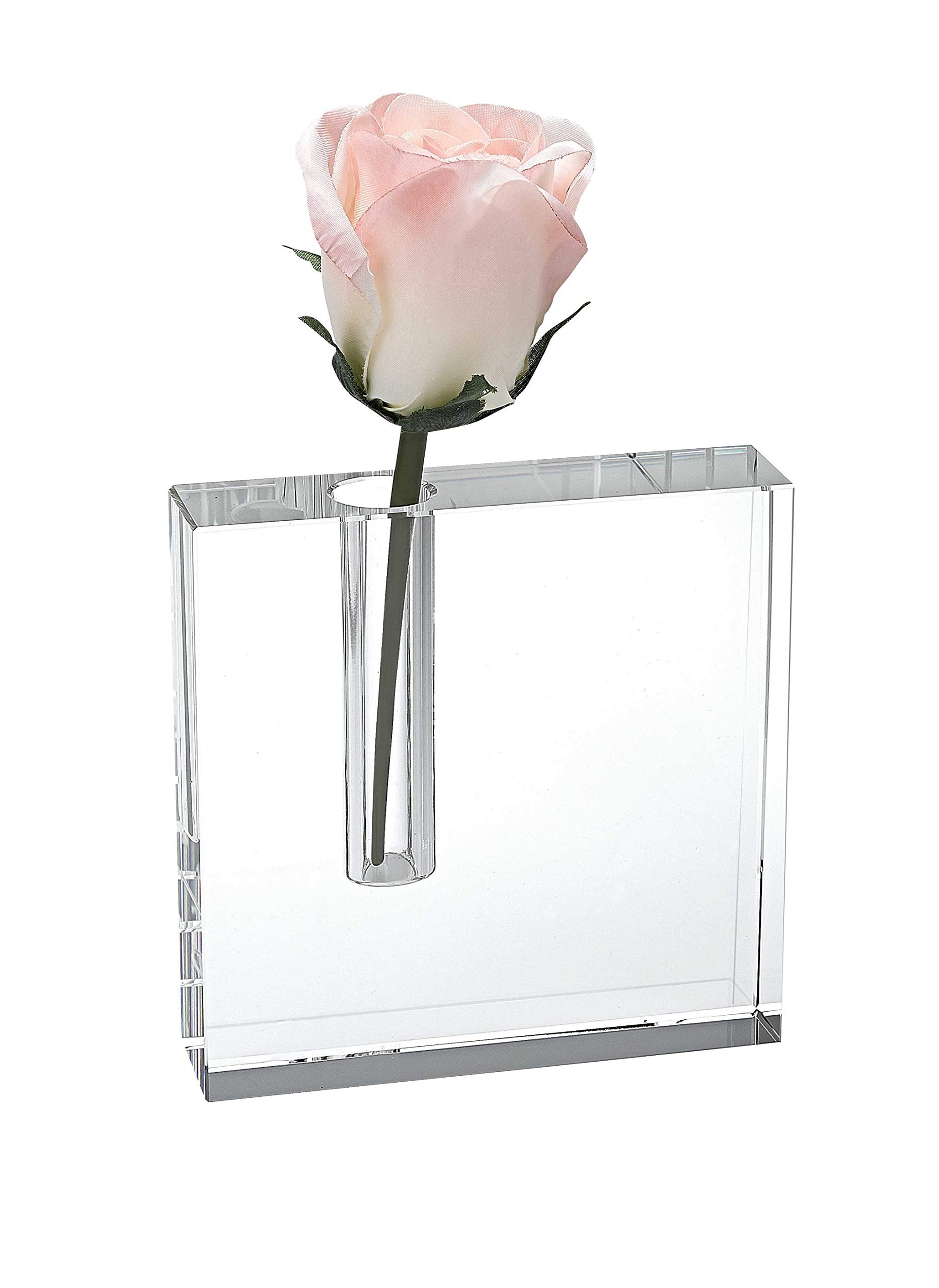Handcrafted Clear Crystal Bud Vase - 5