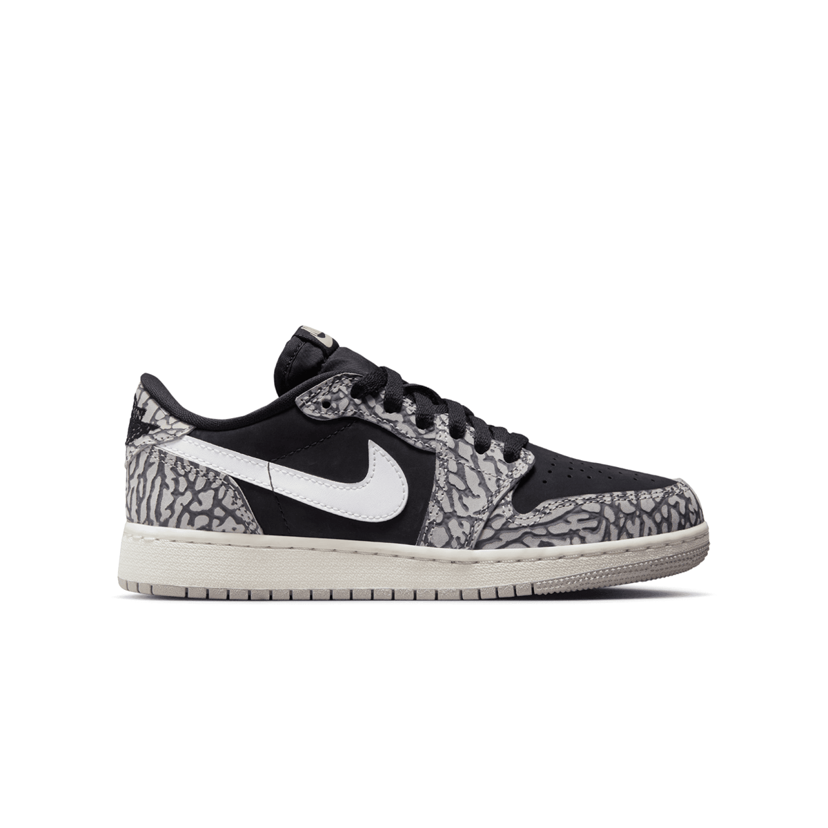 Air Jordan 1 Retro Low OG 'Black Elephant' Kids Basketball Shoes - Stylish Sneakers for Boys & Girls - Perfect for School, Sports & Casual Wear