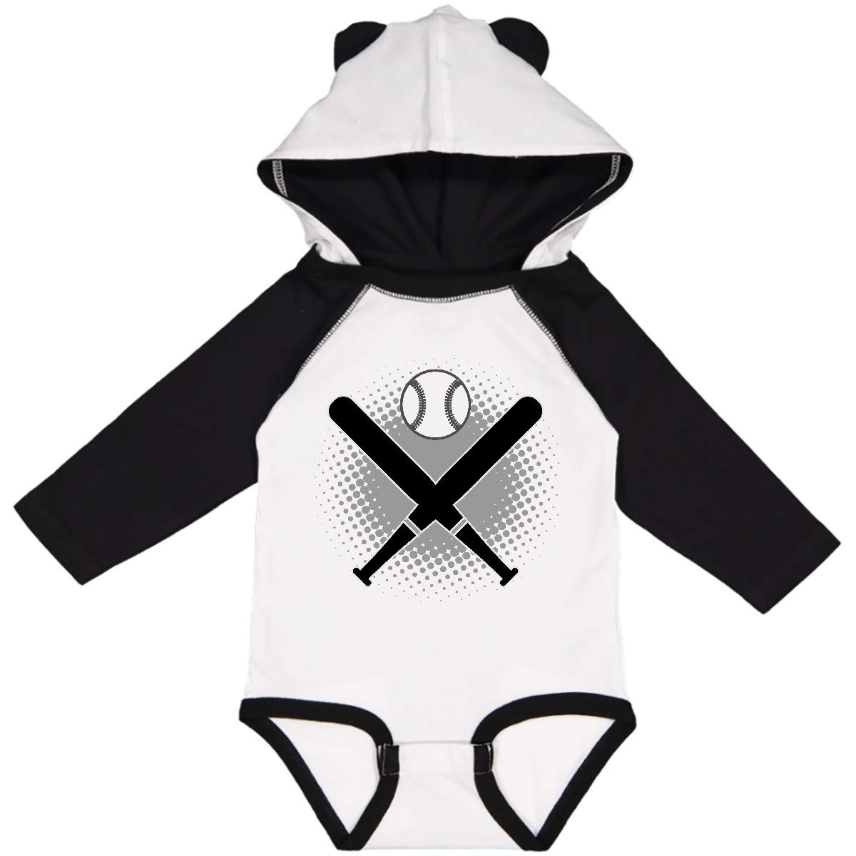 Inktastic Baseball Player Sports Fan Long Sleeve Creeper - Soft & Comfortable Baby Bodysuit for Baseball Lovers - Perfect for Game Day, Team Spirit & Sports Themed Photoshoots