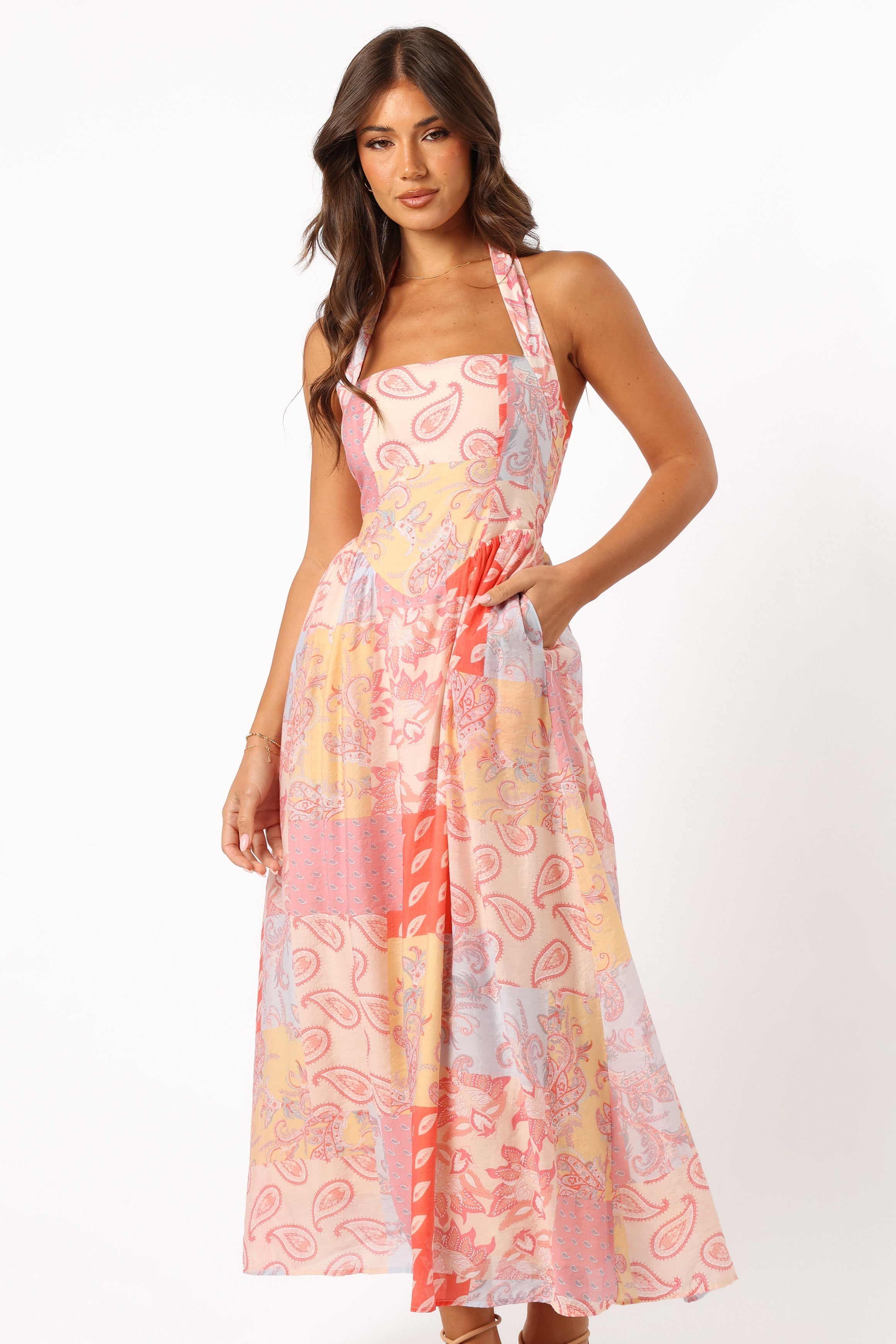 Blaire Maxi Dress for Women - Floral Print Pink & Multi Color Long Summer Dress - Perfect for Beach, Vacation & Casual Wear