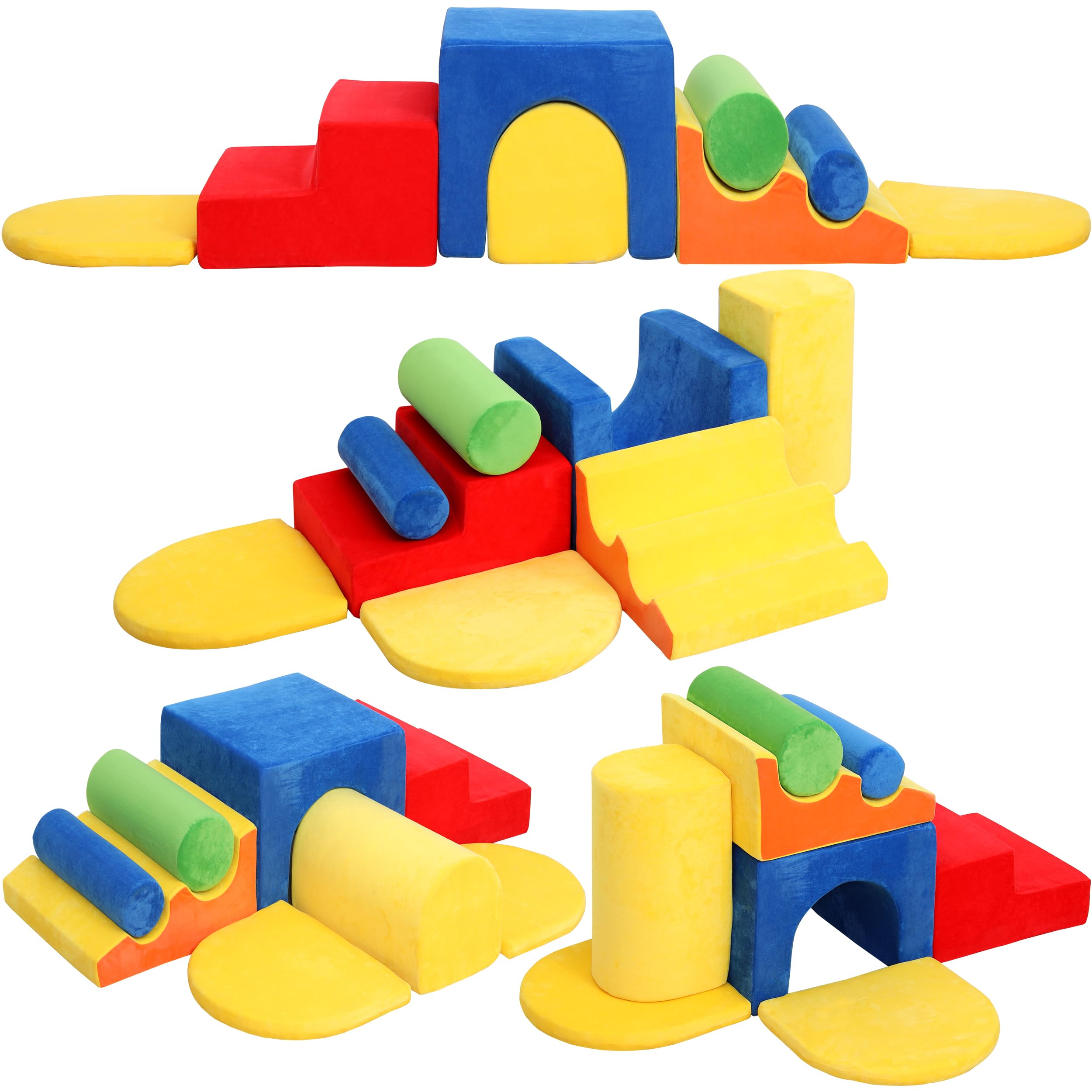 8-Piece Soft Foam Climbing Blocks for Toddlers 1-3 Years - Indoor Baby Play Gym Set for Safe Toddler Climbing Toys | Perfect for Home Playrooms, Daycares & Preschools
