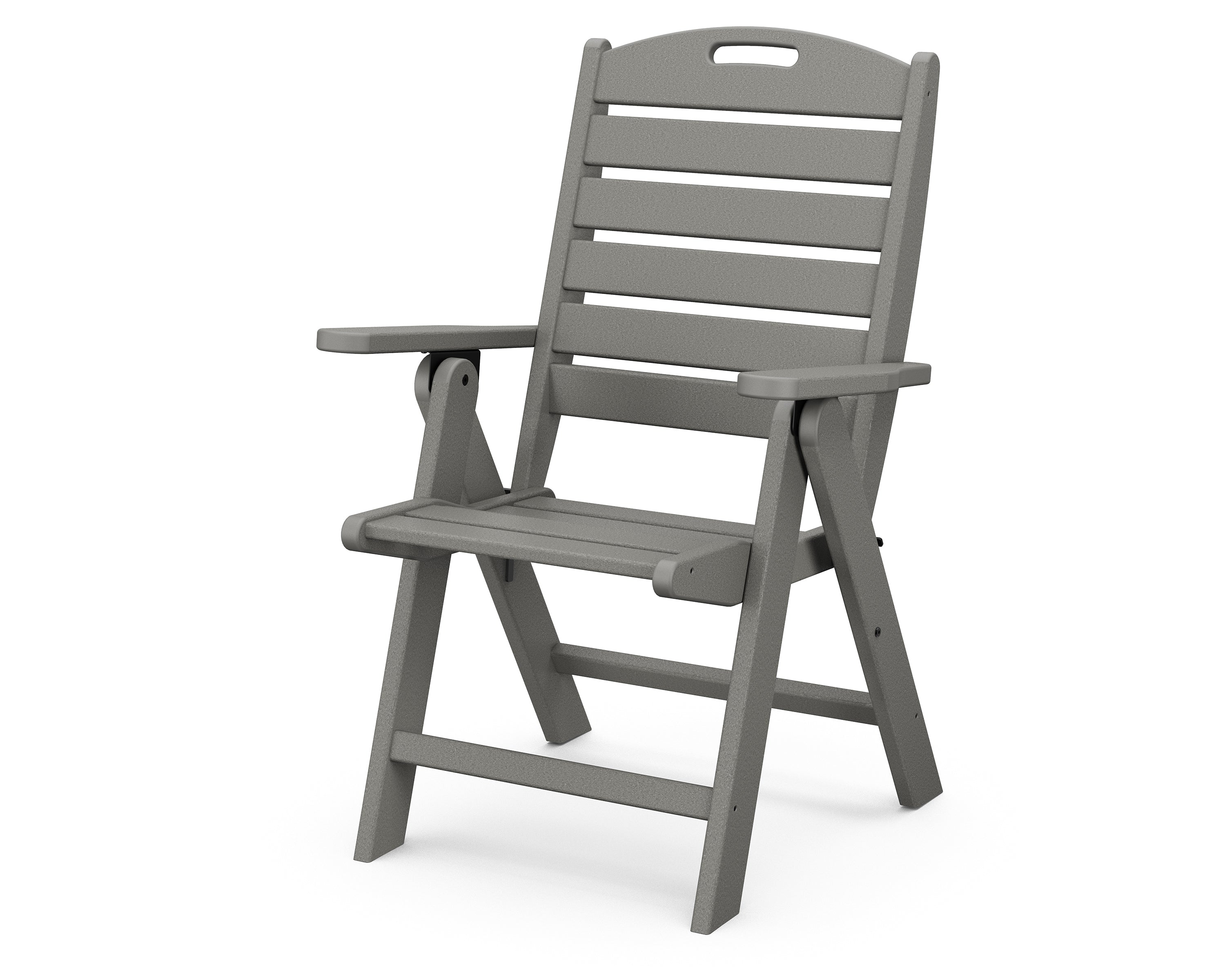 POLYWOOD Nautical Folding Highback Chair - Durable Outdoor Adirondack Style Seating for Patio, Poolside & Beach Use
