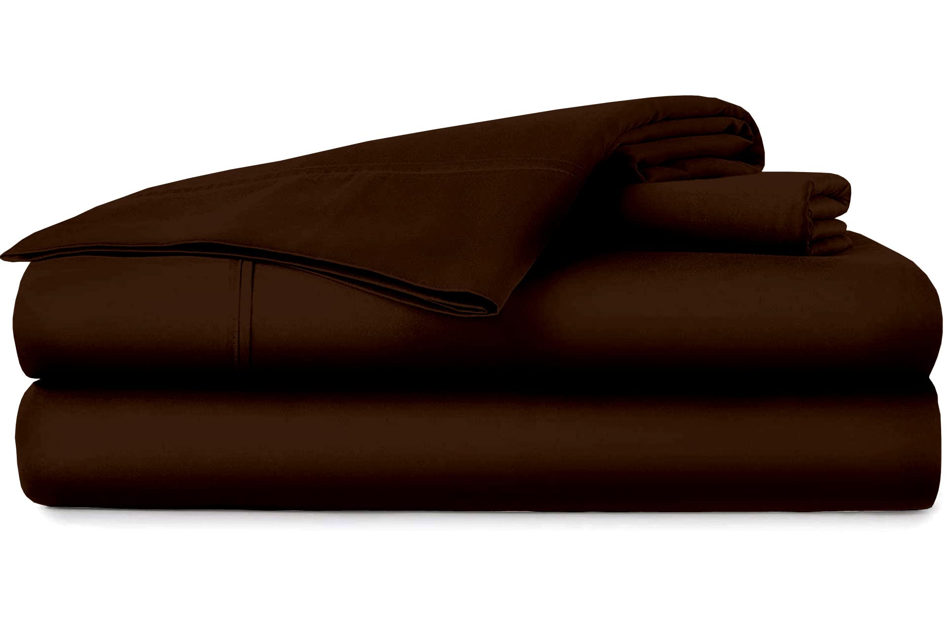 Luxury 800 Thread Count 100% Egyptian Cotton 5-Piece Split King Sheet Set - Chocolate Brown, Long-Staple Pure Cotton, Hotel Quality Sateen Weave for Deep Pocket Mattresses Up to 22