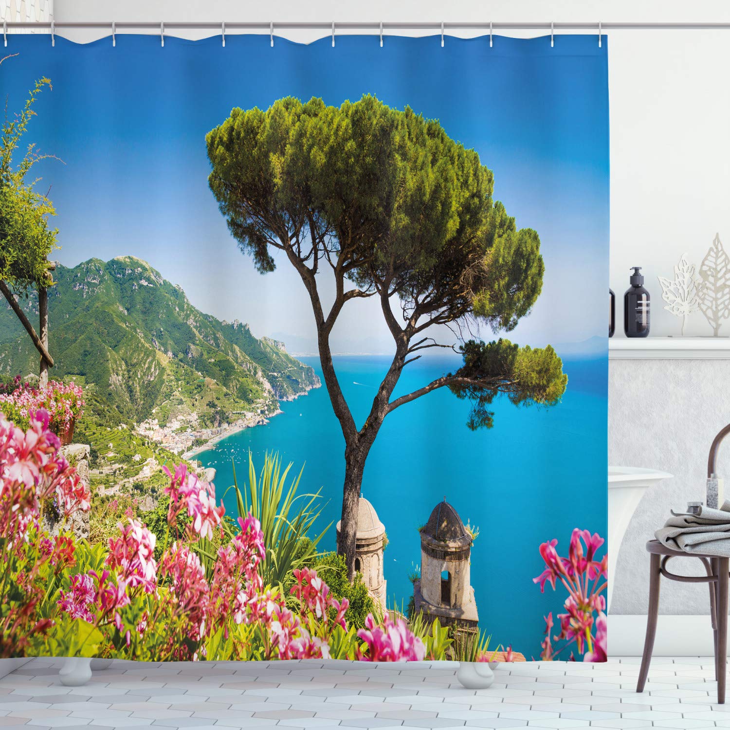 Scenic Amalfi Coast Shower Curtain - 69