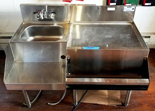 Commercial Bar Sink with Built-in Blender Station, Ice Chest & Cold Plate - NRE #009001 | Perfect for Restaurants, Bars, and Home Entertaining