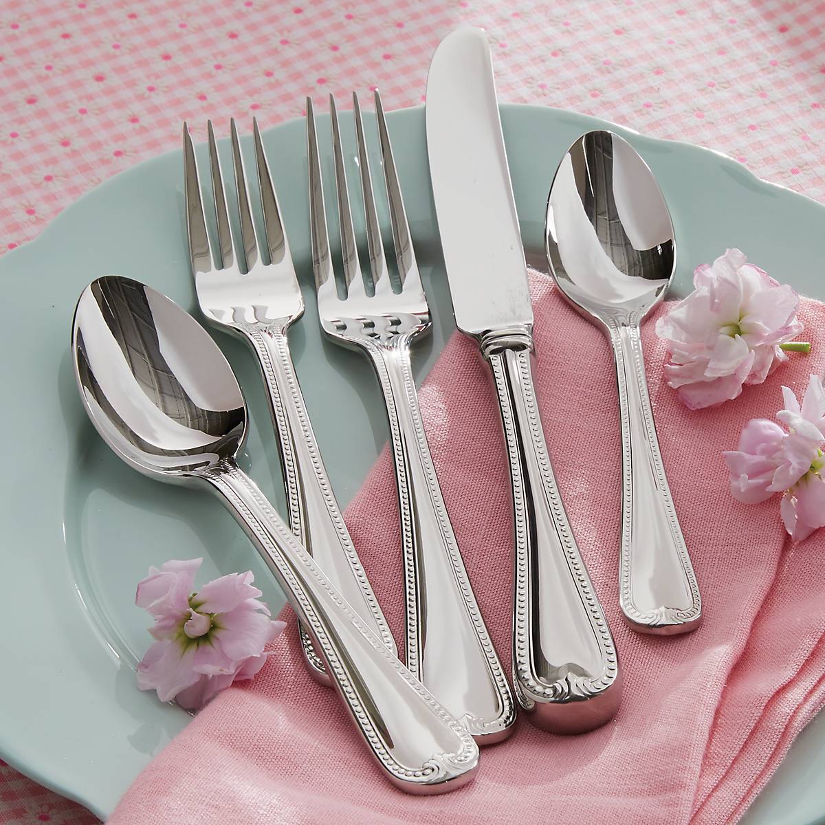 Vintage Jewel 5-Piece Dinnerware Set - Elegant Tableware for Formal Dining, Holiday Entertaining & Special Occasions