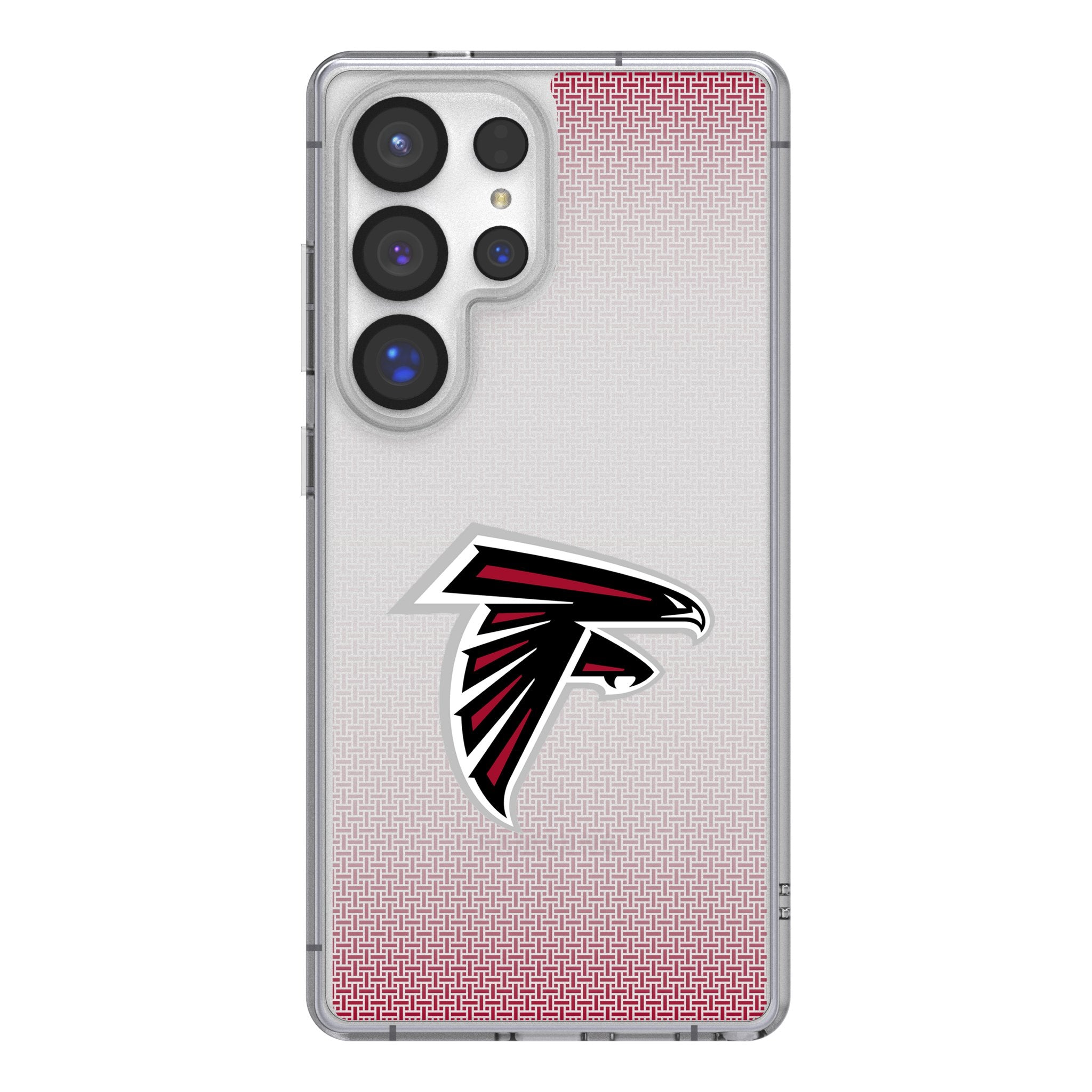 Atlanta Falcons Clear Linen Phone Case for Samsung Galaxy S21 S22 S23 - Durable Slim Protective Cover for Football Fans | Perfect for Game Day & Everyday Use