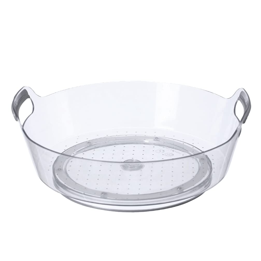 Hemoton 12-Inch Lazy Susan Turntable - Non-Slip Rotating Spice Organizer for Kitchen Pantry | Space-Saving Cabinet Storage Solution for Spices, Cosmetics, Bathroom Essentials | Perfect for Countertops, Shelves & Vanity Tables