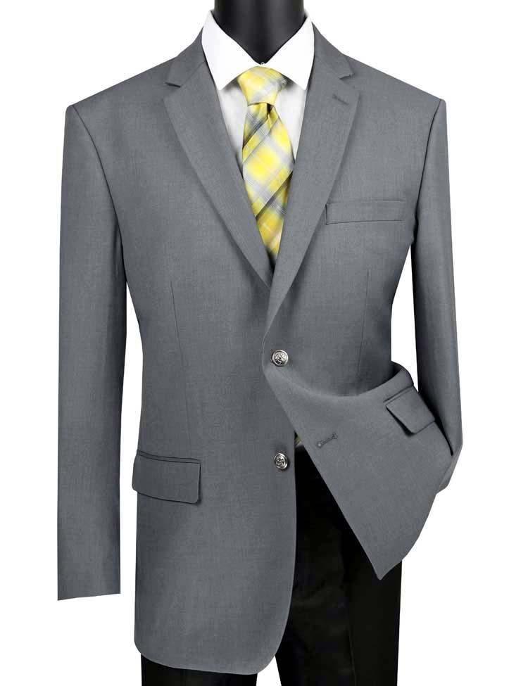 Men's Regular Fit Blazer in Medium Gray | Classic Business & Casual Jacket for Office, Weddings & Formal Events