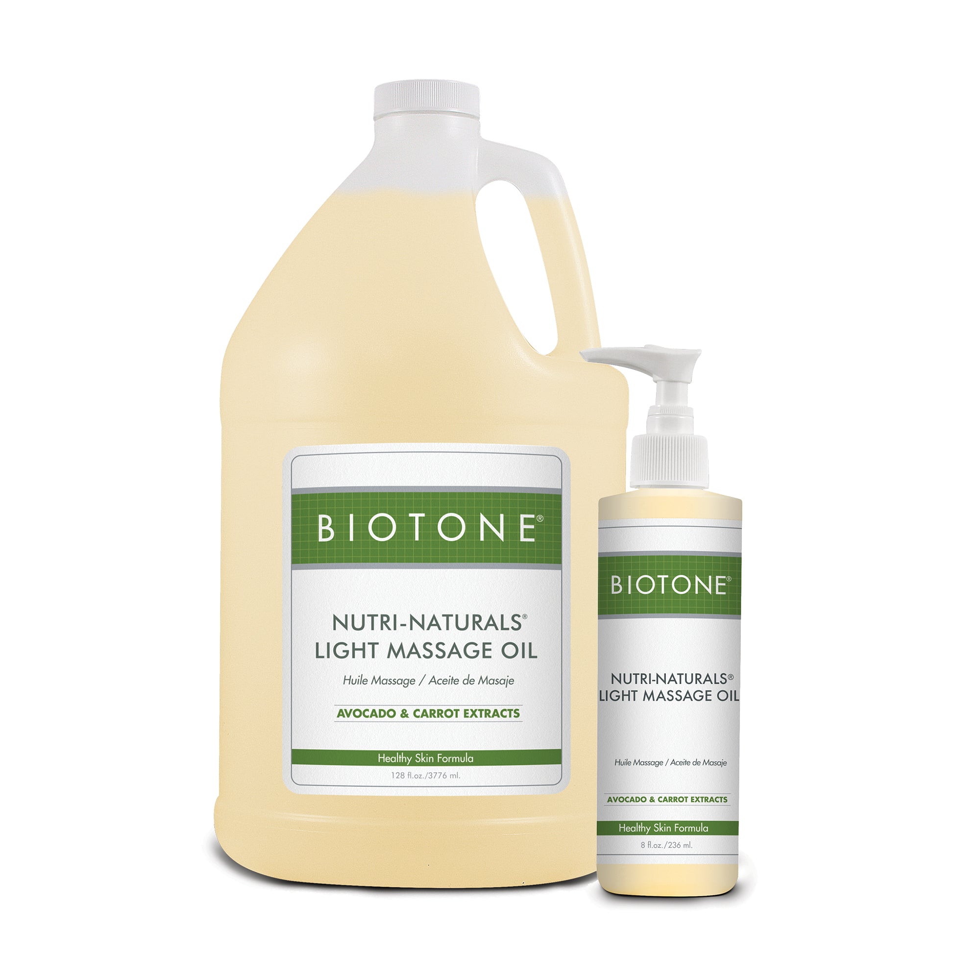 BIOTONE® Nutri Naturals Massage Oil - 100% Natural & Organic for Relaxation, Aromatherapy & Spa Use - Perfect for Deep Tissue & Swedish Massage at Home or Professional Settings