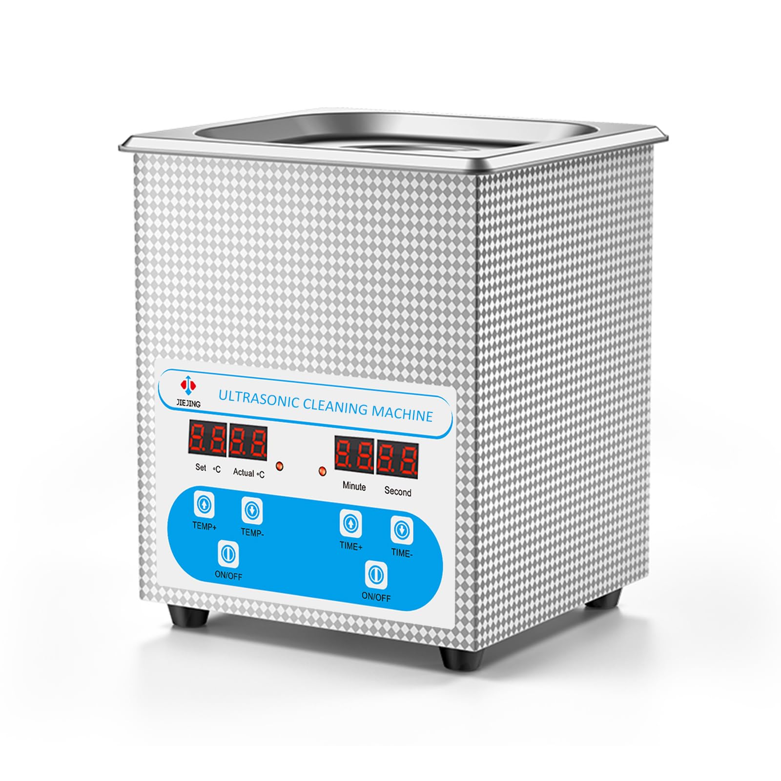 2L Digital Ultrasonic Jewelry Cleaner Machine with Timer & Heater - Professional Cleaning for Rings, Watches, Glasses - Perfect for Home, Jewelry Stores & Dental Offices