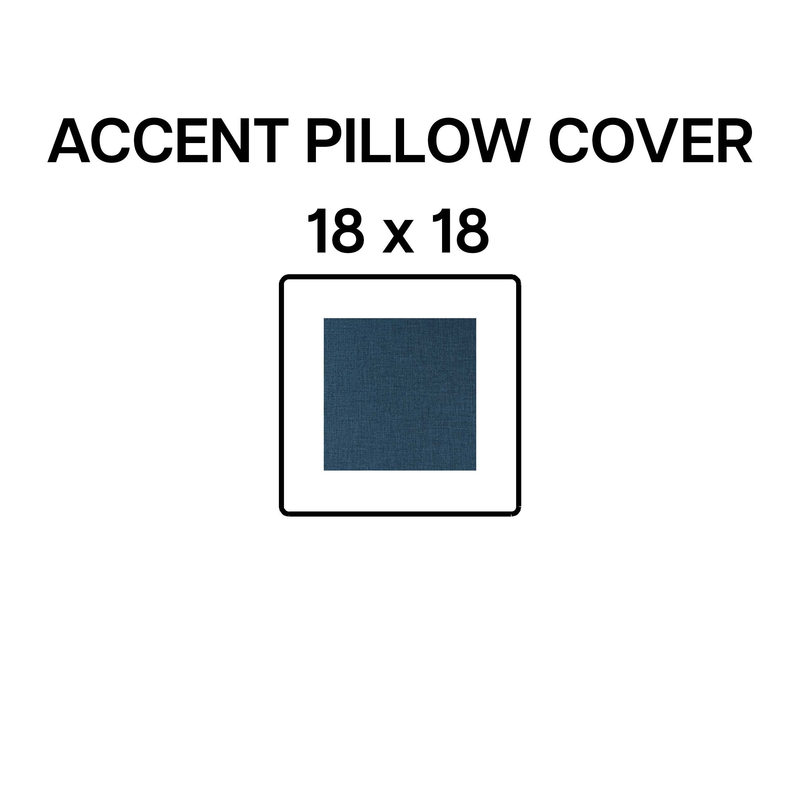 18x18 Yale Blue BP 641 44 Decorative Accent Pillow Cover - Perfect for Sofa, Bed, Couch & Home Decor
