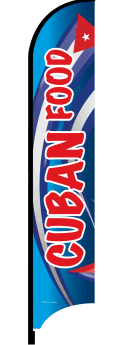 Cuban Food Feather Flag Banner - Custom Printed Outdoor Advertising for Restaurants, Festivals & Events